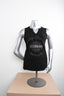 Licensed Product Womens Trimmed Studded Black Sleeveless Tank