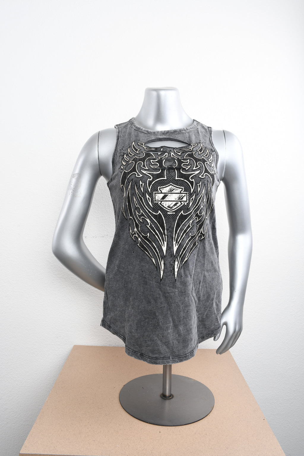 Licensed Product Womens Vivid Laser Cut Black Sleeveless Tank