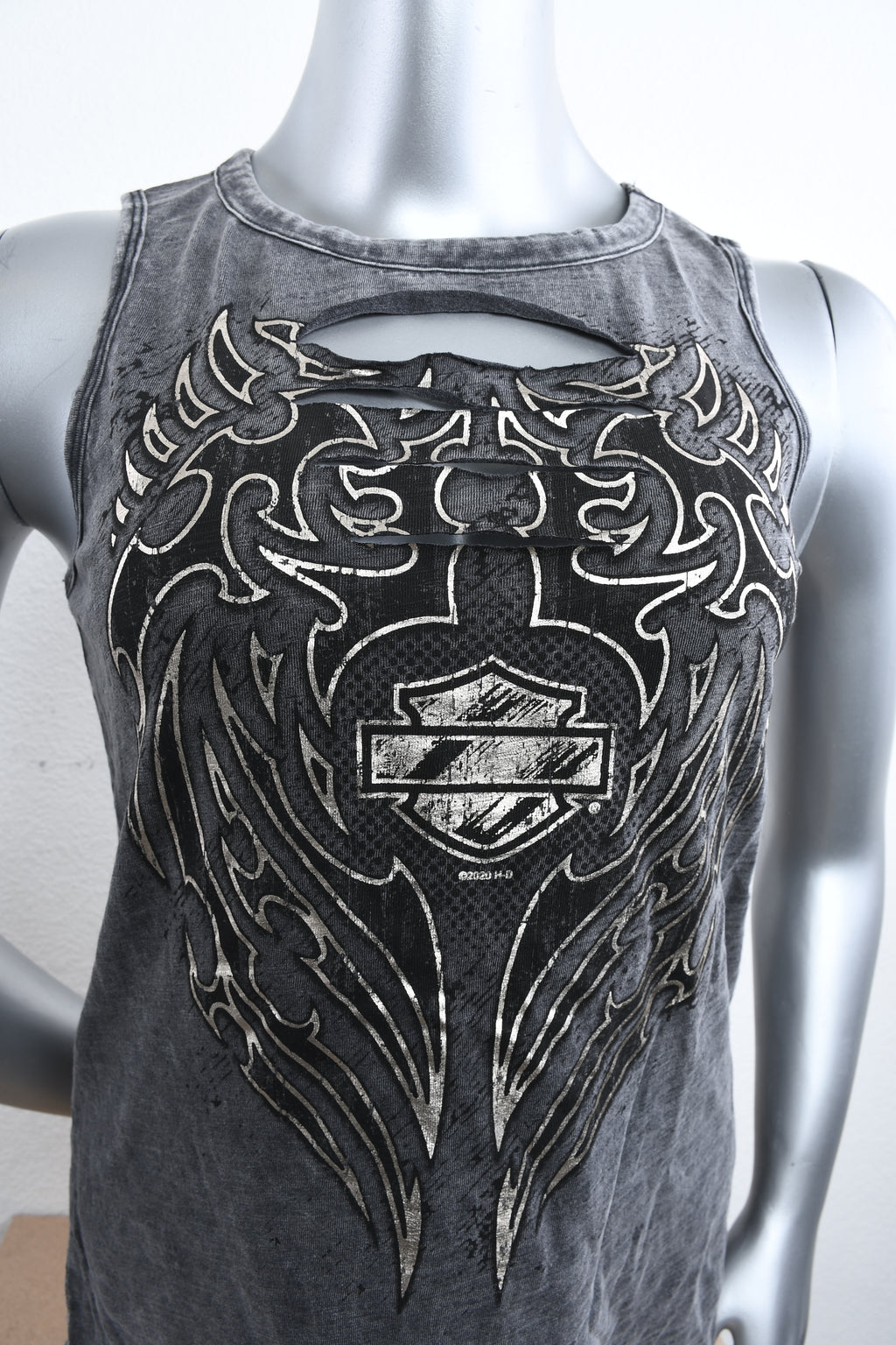 Licensed Product Womens Vivid Laser Cut Black Sleeveless Tank