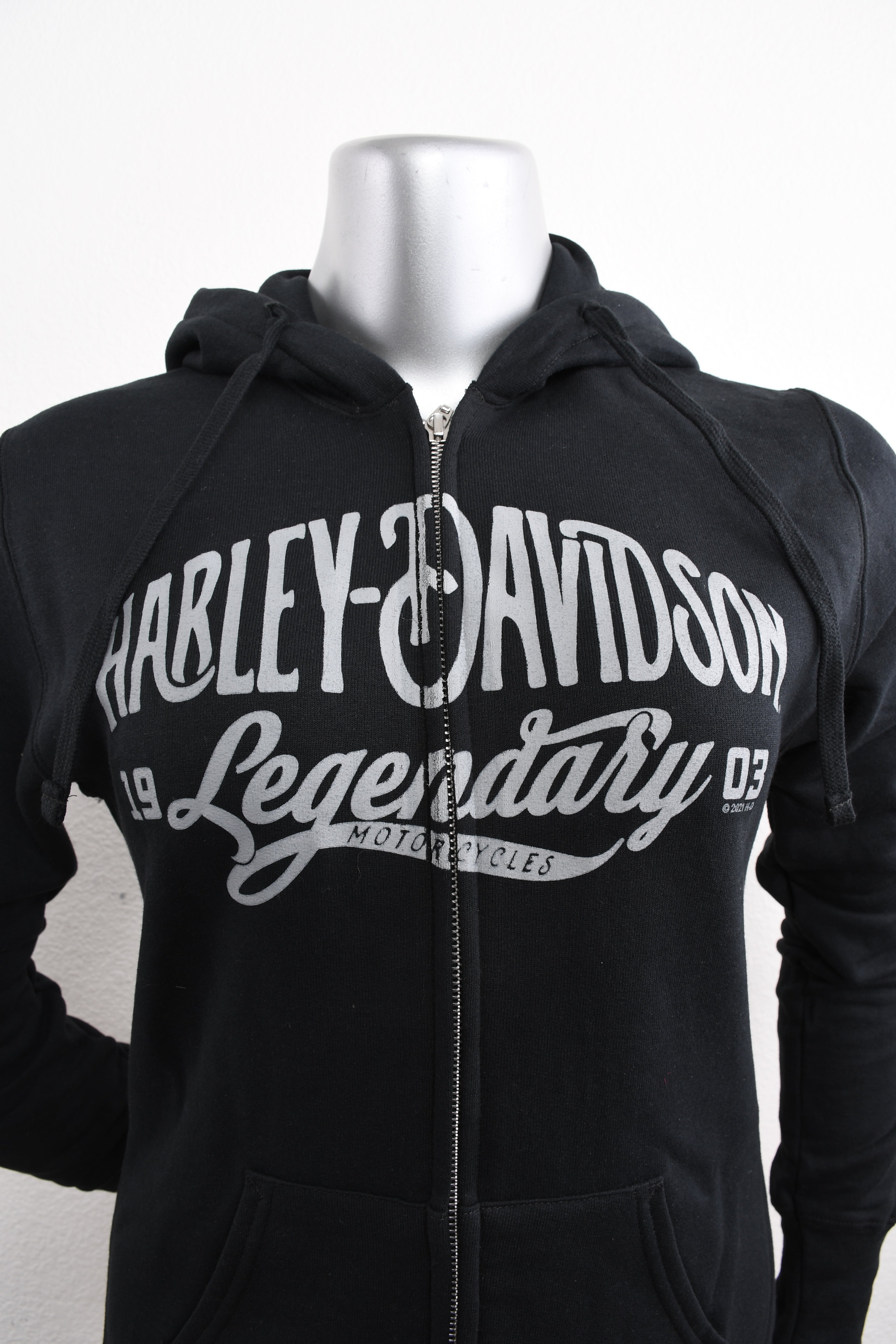 Licensed Product Womens Washed Name Full Zip Black Long Sleeve Hoodie Secondary image