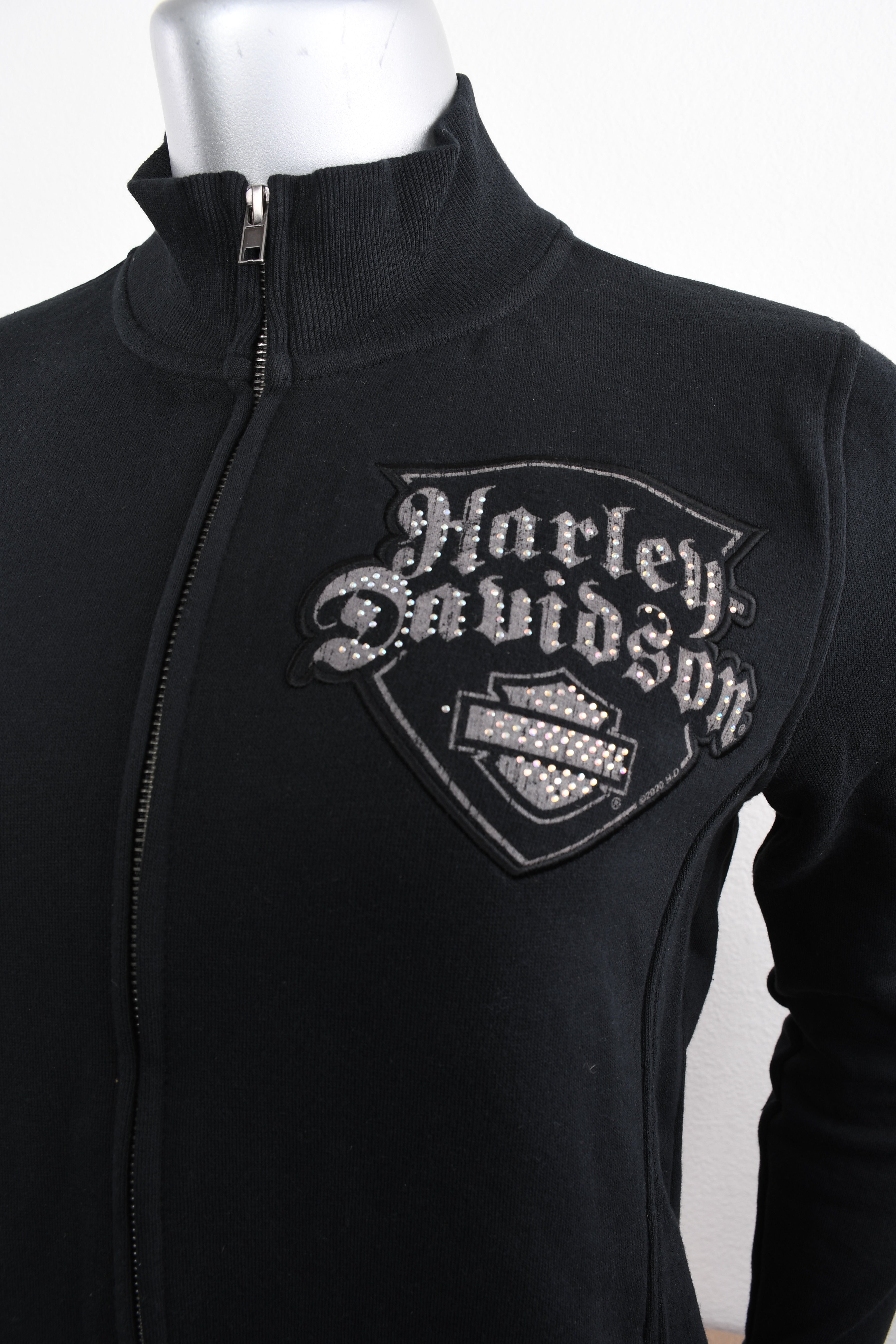 Licensed Product Womens Exuberant Winged Cross Zip Black Long Sleeve Sweater Secondary image