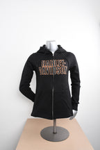 Licensed Product Womens Stack Faded Name Full Zip Black Long Sleeve Hoodie