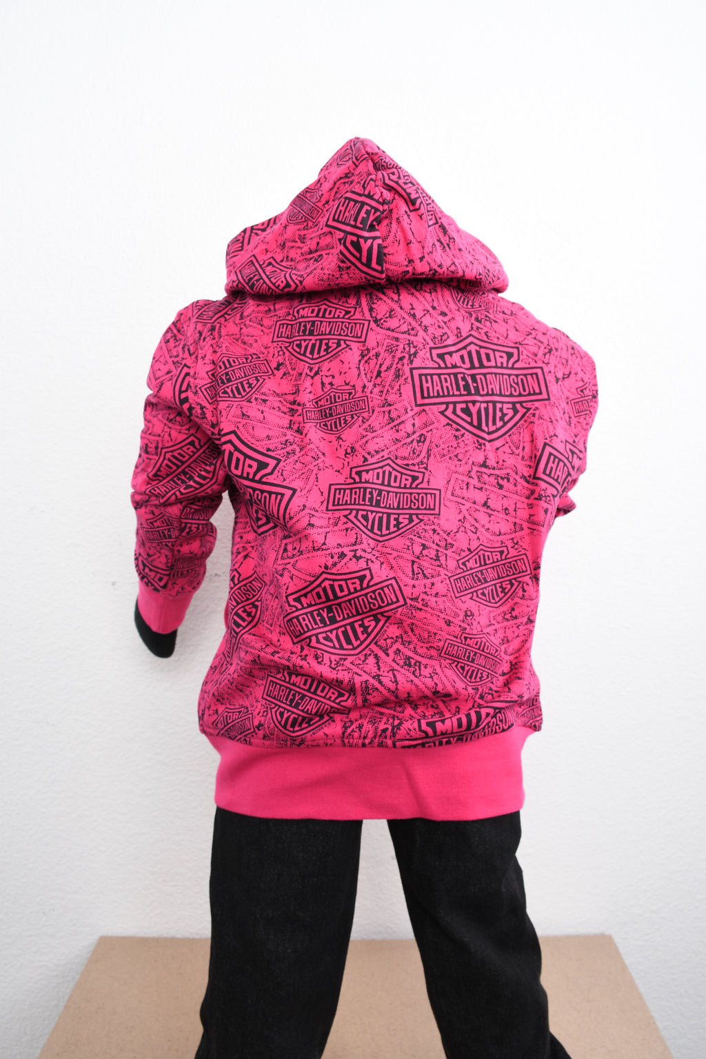 Licensed Product Girls Youth All-Over Full Zip Fleece Hoodie Pink