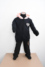 Licensed Product Girls Youth Winged Full Zip Black Long Sleeve Hoodie