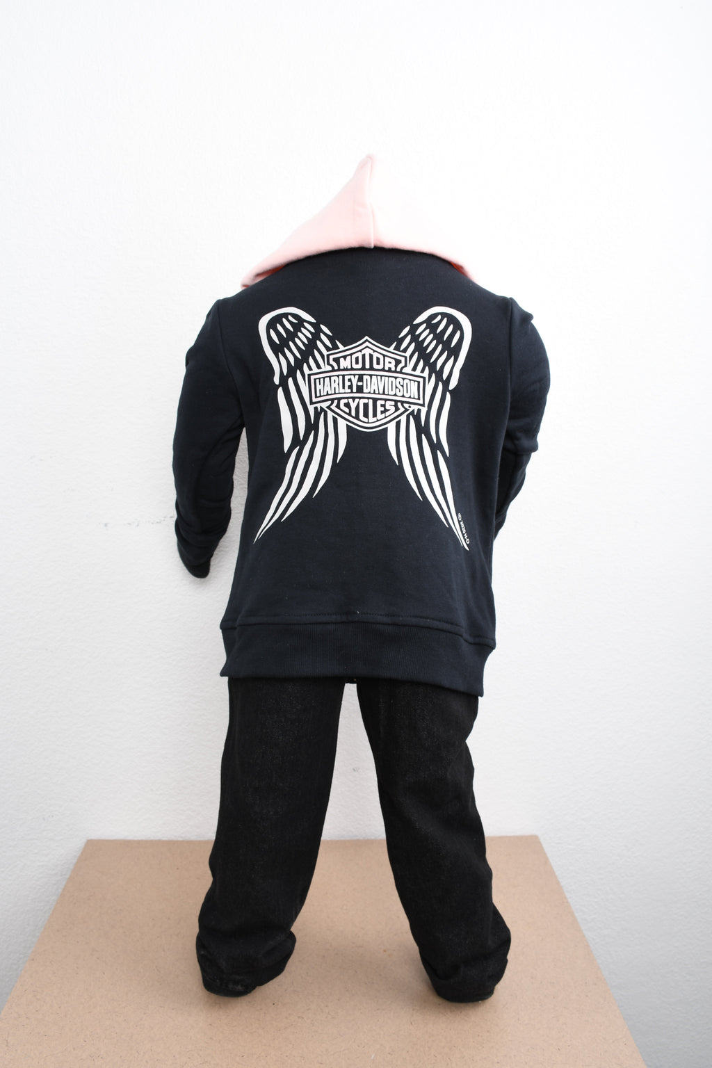 Licensed Product Girls Youth Winged Full Zip Black Long Sleeve Hoodie