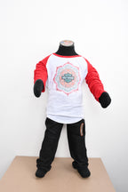 Licensed Product Girls Youth Spirited Mandala Raglan White/Red Long Sleeve T-Shirt