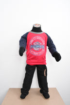 Licensed Product Girls Youth Stencil Round Raglan Pink 3/4 Sleeve T-Shirt