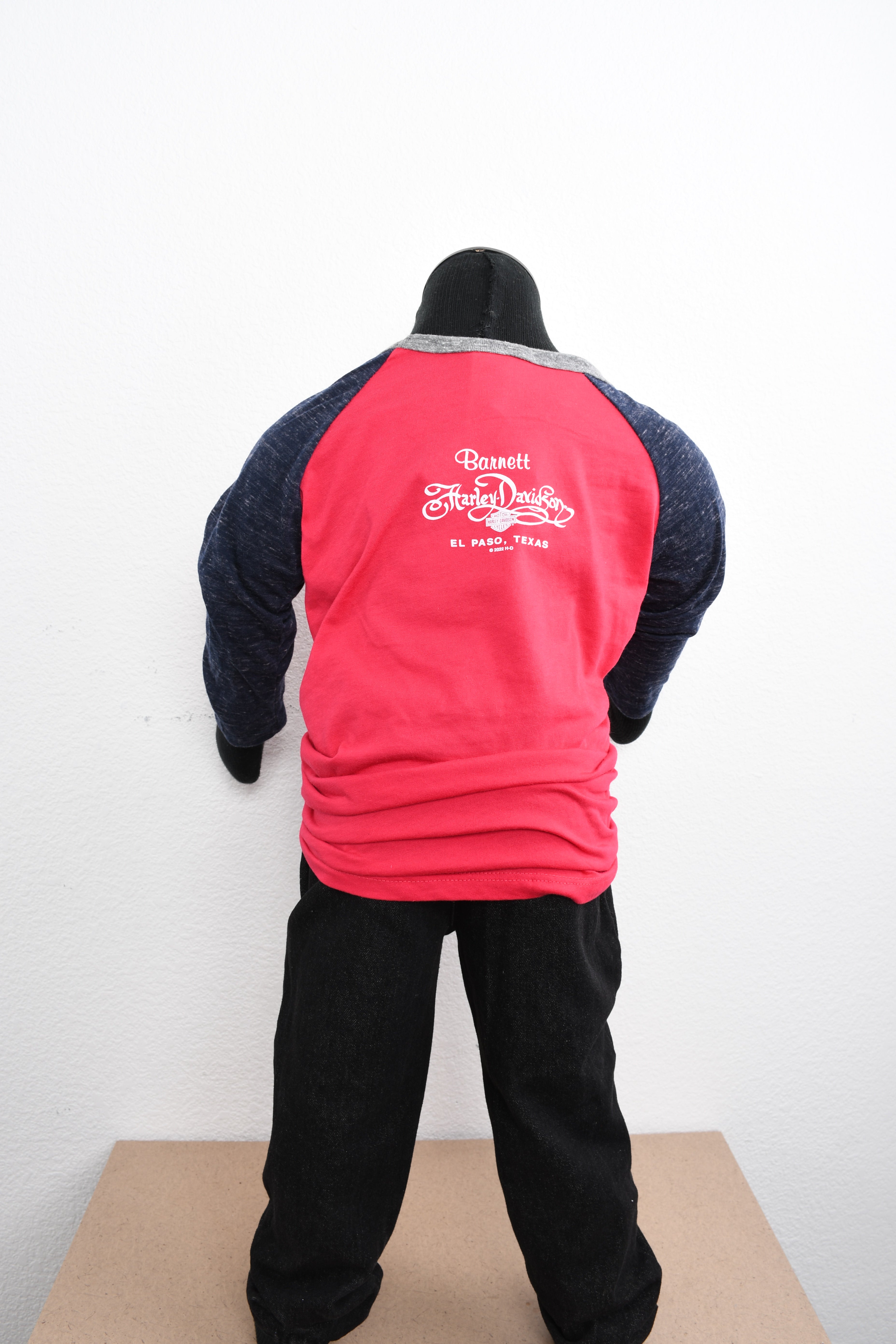 Licensed Product Girls Youth Stencil Round Raglan Pink 3/4 Sleeve T-Shirt