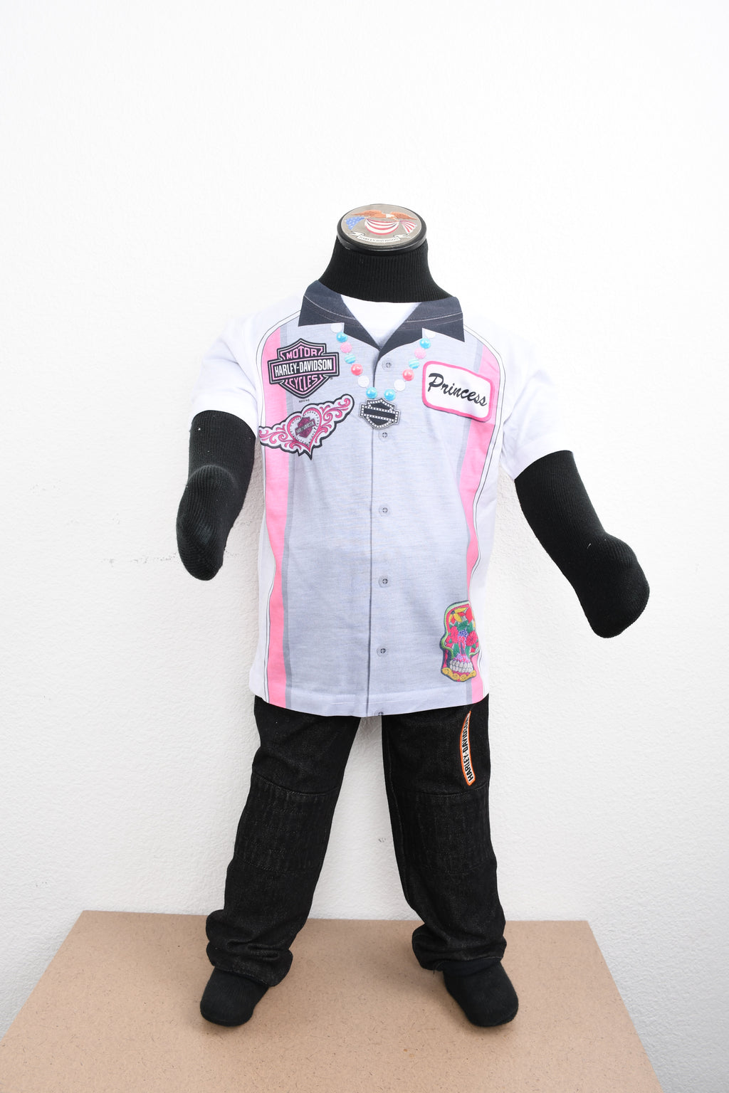 Licensed Product Girls Toddler Garage Girl Princess with B&S Sublimated Grey Short Sleeve T-Shirt