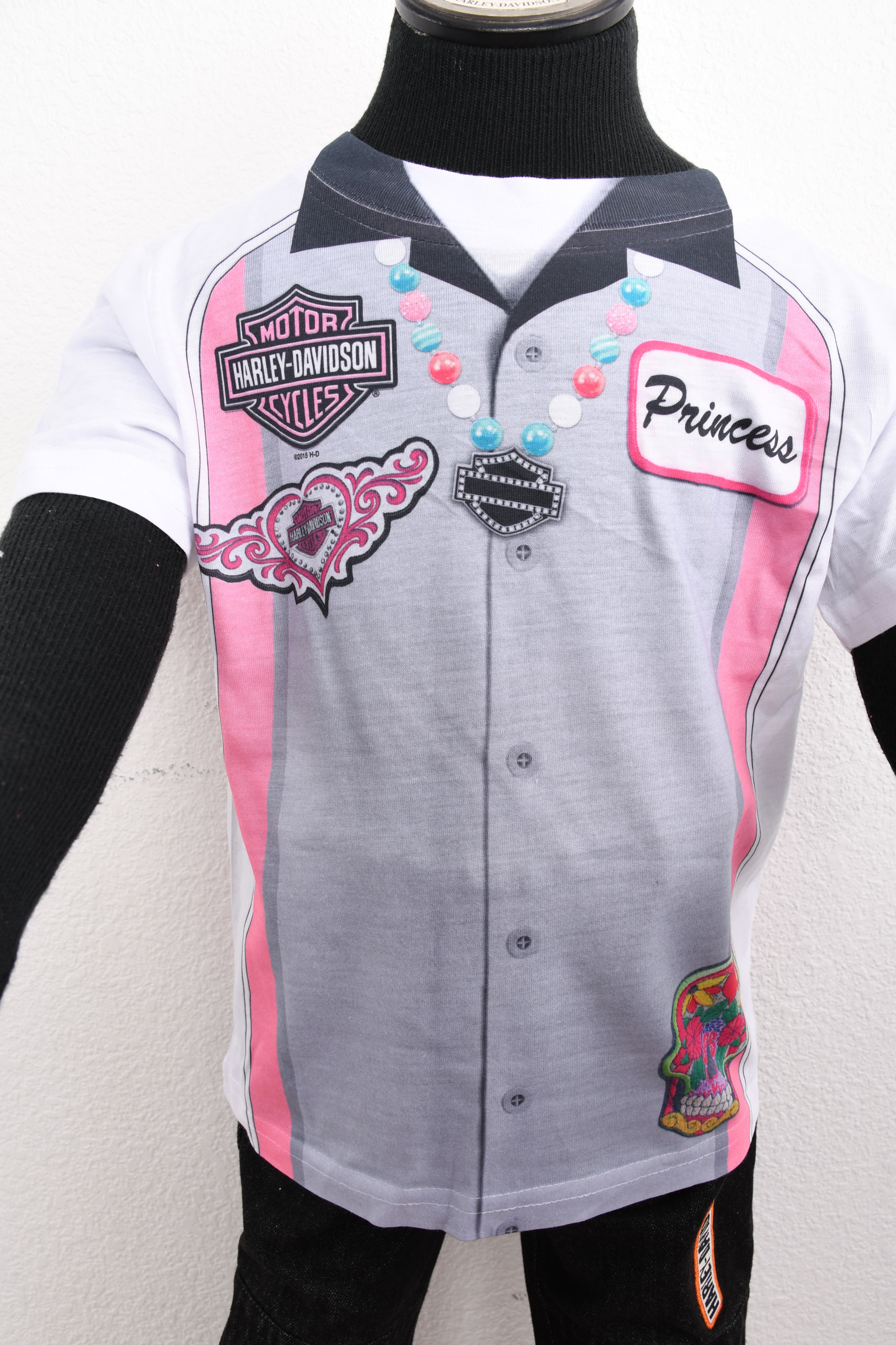 Licensed Product Girls Toddler Garage Girl Princess with B&S Sublimated Grey Short Sleeve T-Shirt