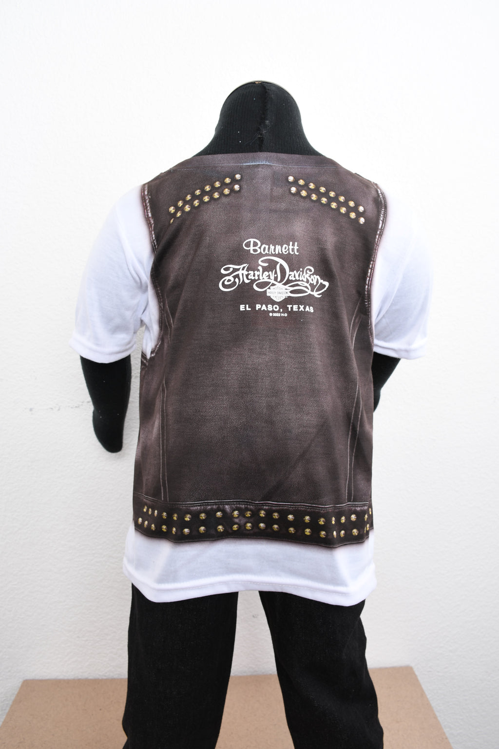 Licensed Product Girls Leather Vest Sublimated with Pink White Short Sleeve T-Shirt