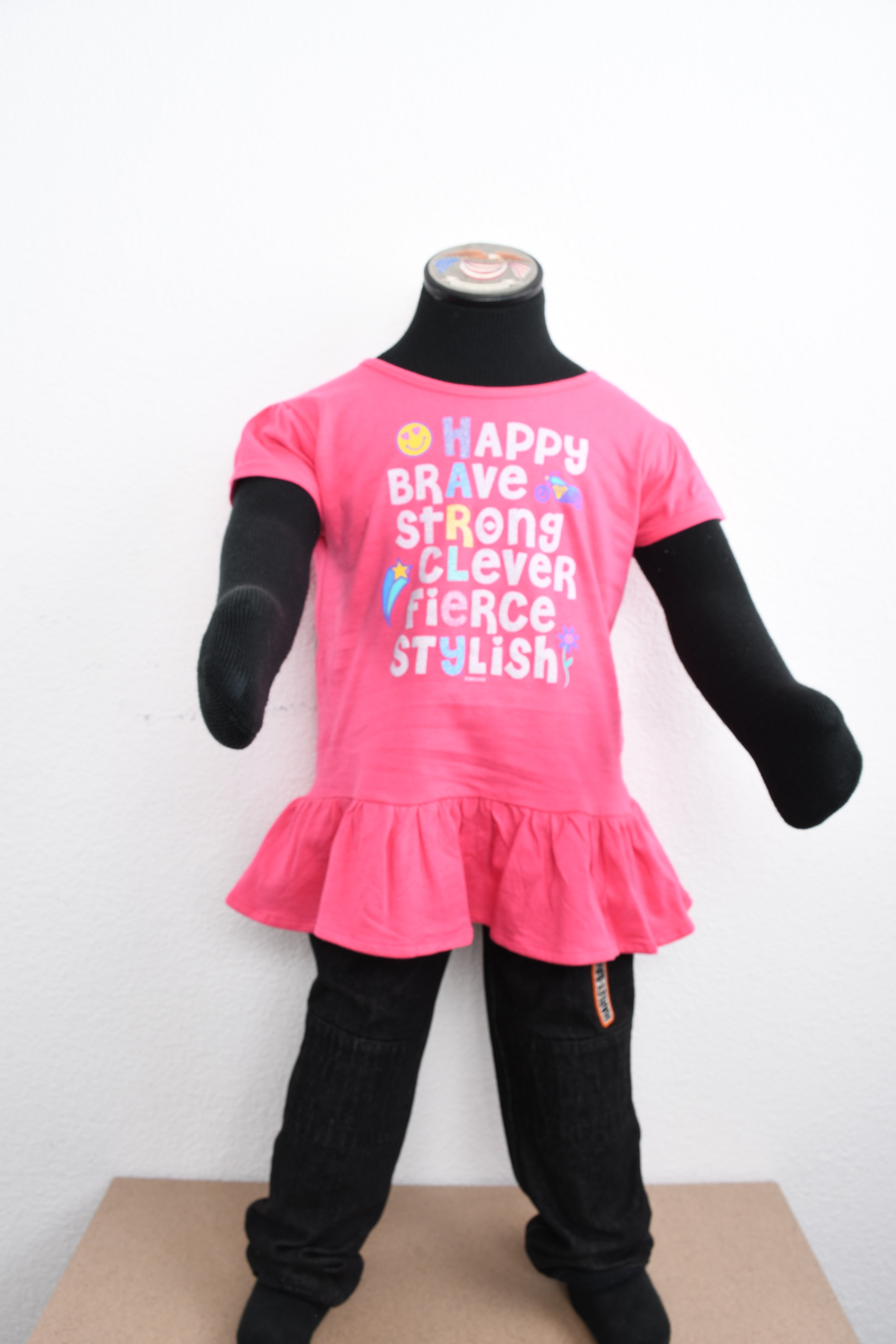 Licensed Product Girls Youth Ruffles Shimmer Ink Pink Short Sleeve T-Shirt Main image