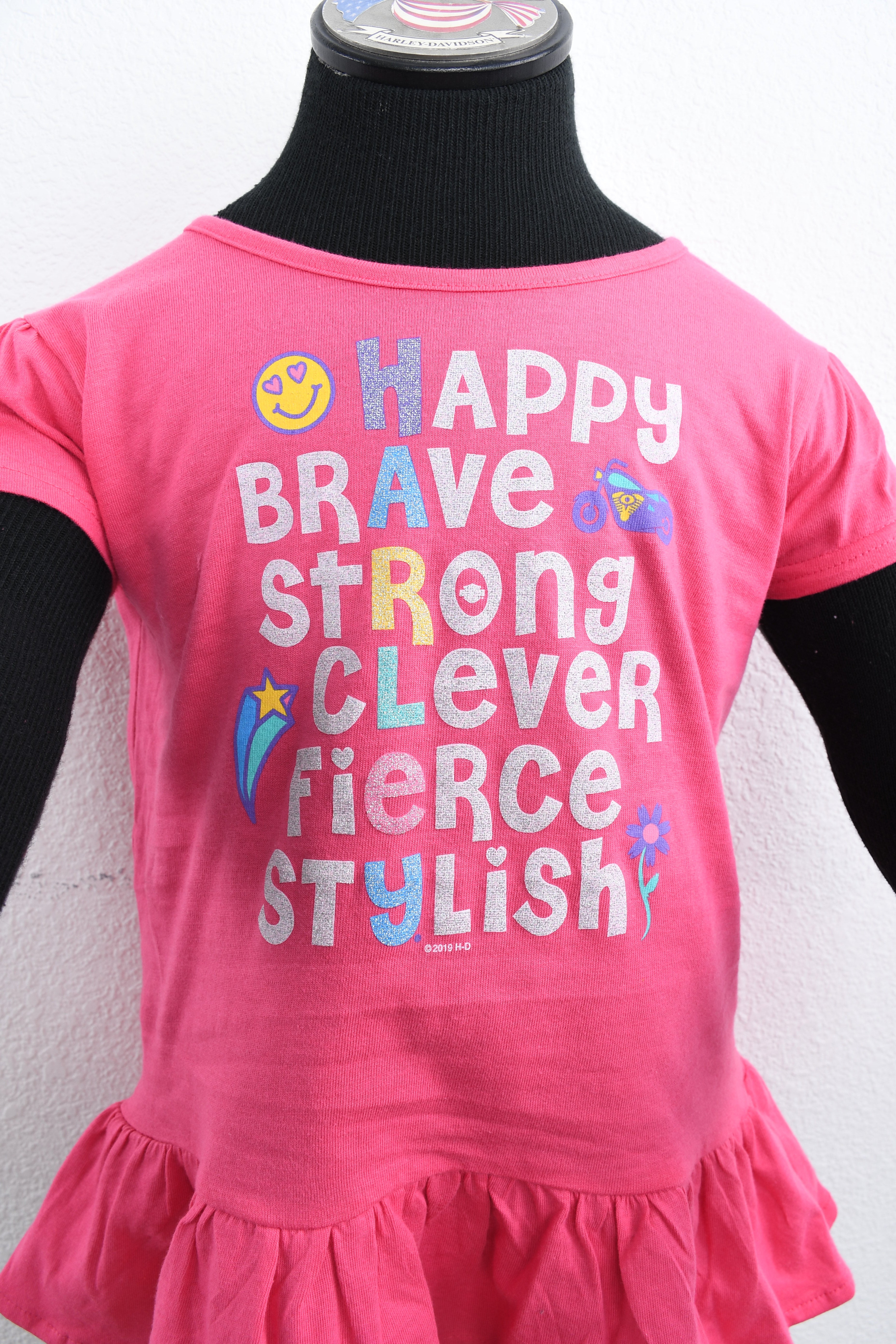 Licensed Product Girls Youth Ruffles Shimmer Ink Pink Short Sleeve T-Shirt Secondary image