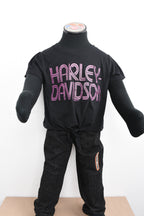 Licensed Product Girls Youth Star Gazer Glitter Black Short Sleeve T-Shirt