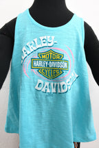Licensed Product Girls Youth Groovy Flowy Green Sleeveless Tank