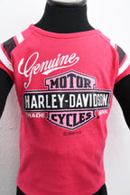 Licensed Product Girls Youth Striped Interlock Pink Short Sleeve T-Shirt