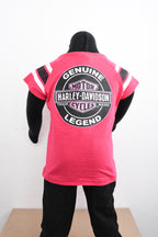 Licensed Product Girls Youth Striped Interlock Pink Short Sleeve T-Shirt