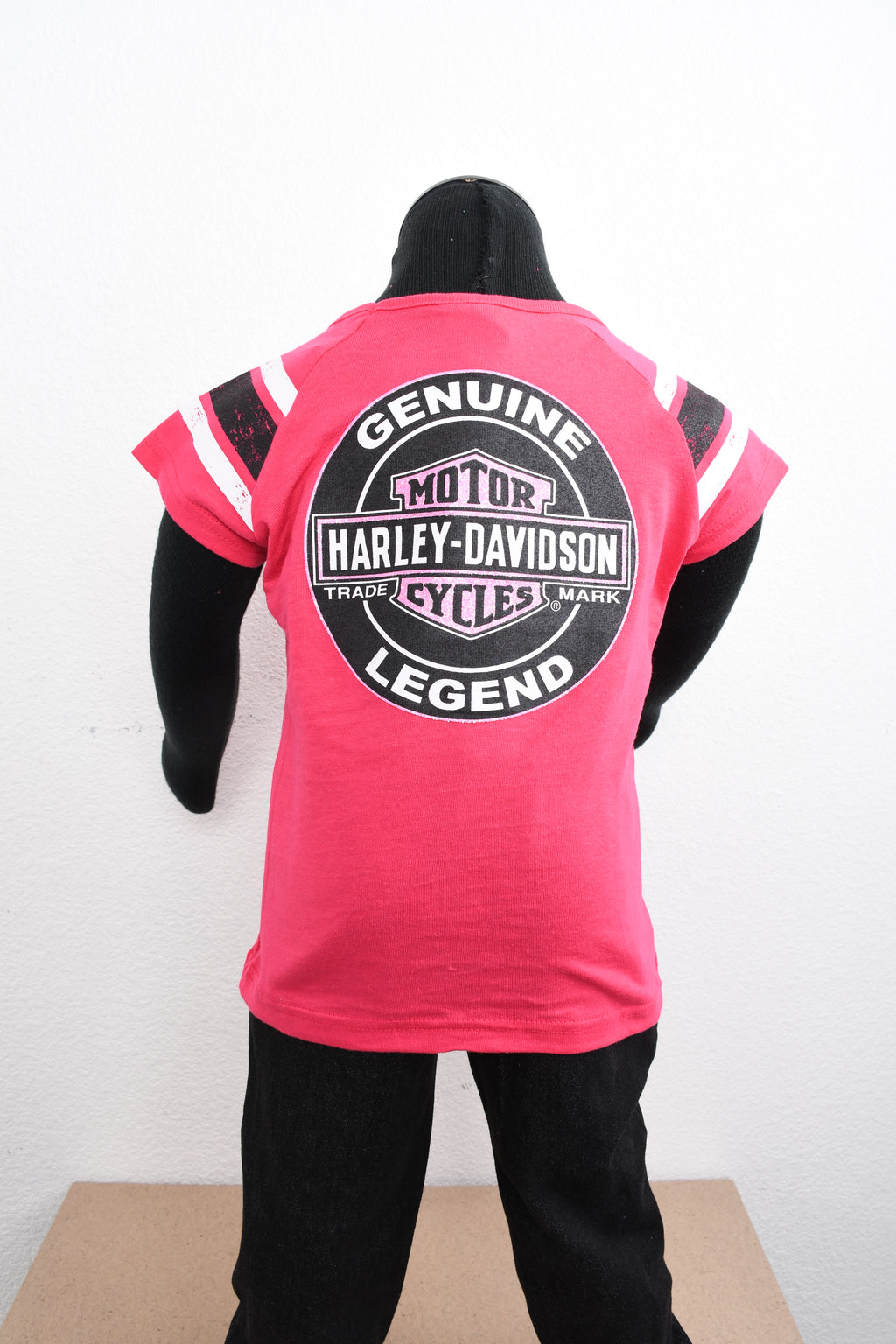 Licensed Product Girls Youth Striped Interlock Pink Short Sleeve T-Shirt