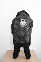 Licensed Product Boys Youth All-Over Full Zip Fleece Black Long Sleeve Hoodie