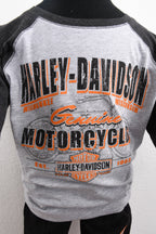 Licensed Product Boys Youth Trailblazer Motorcycle Raglan Grey 3/4 Sleeve T-Shirt