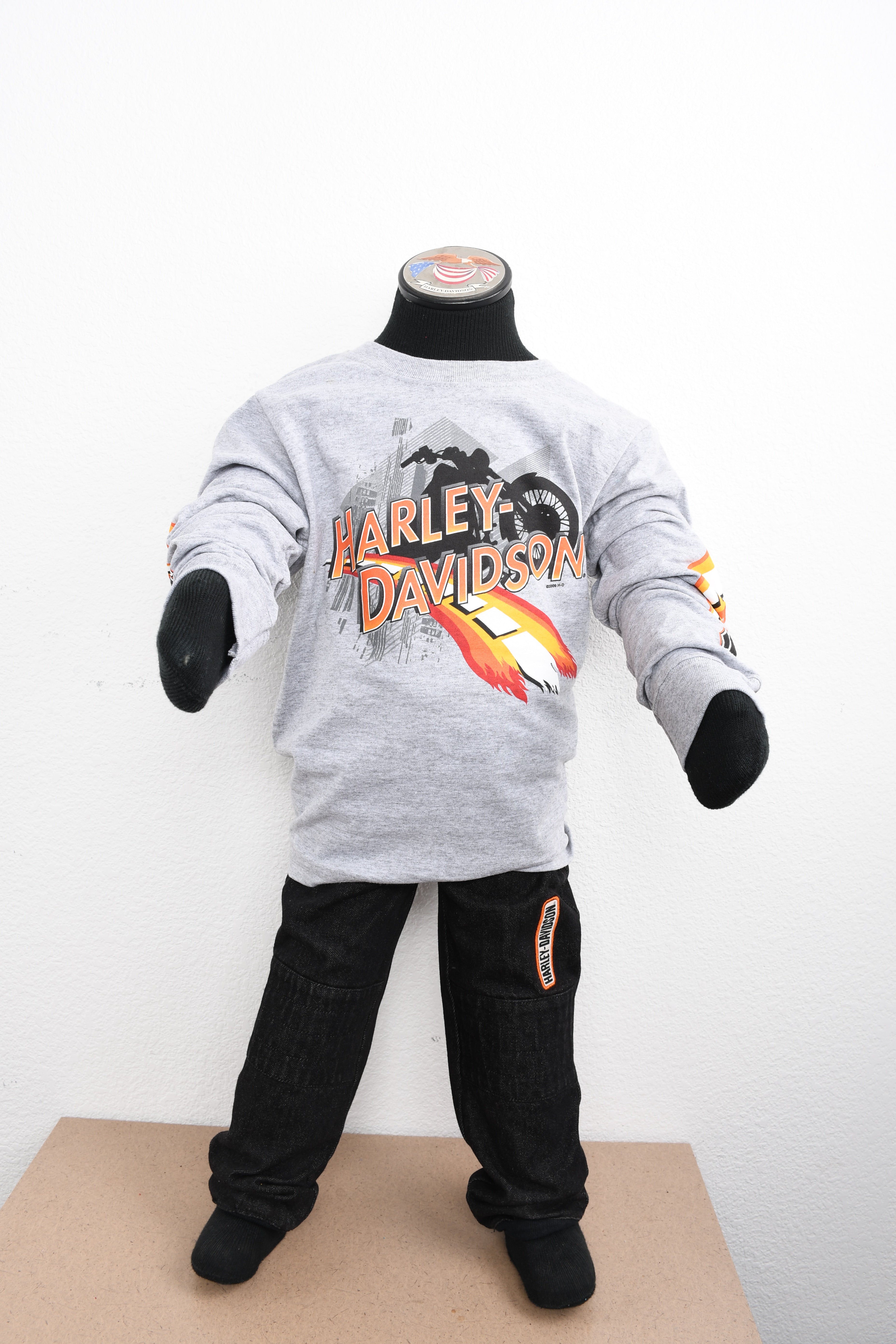 Licensed Product Boys Youth Fire Road Flames Grey Long Sleeve T-Shirt Main image