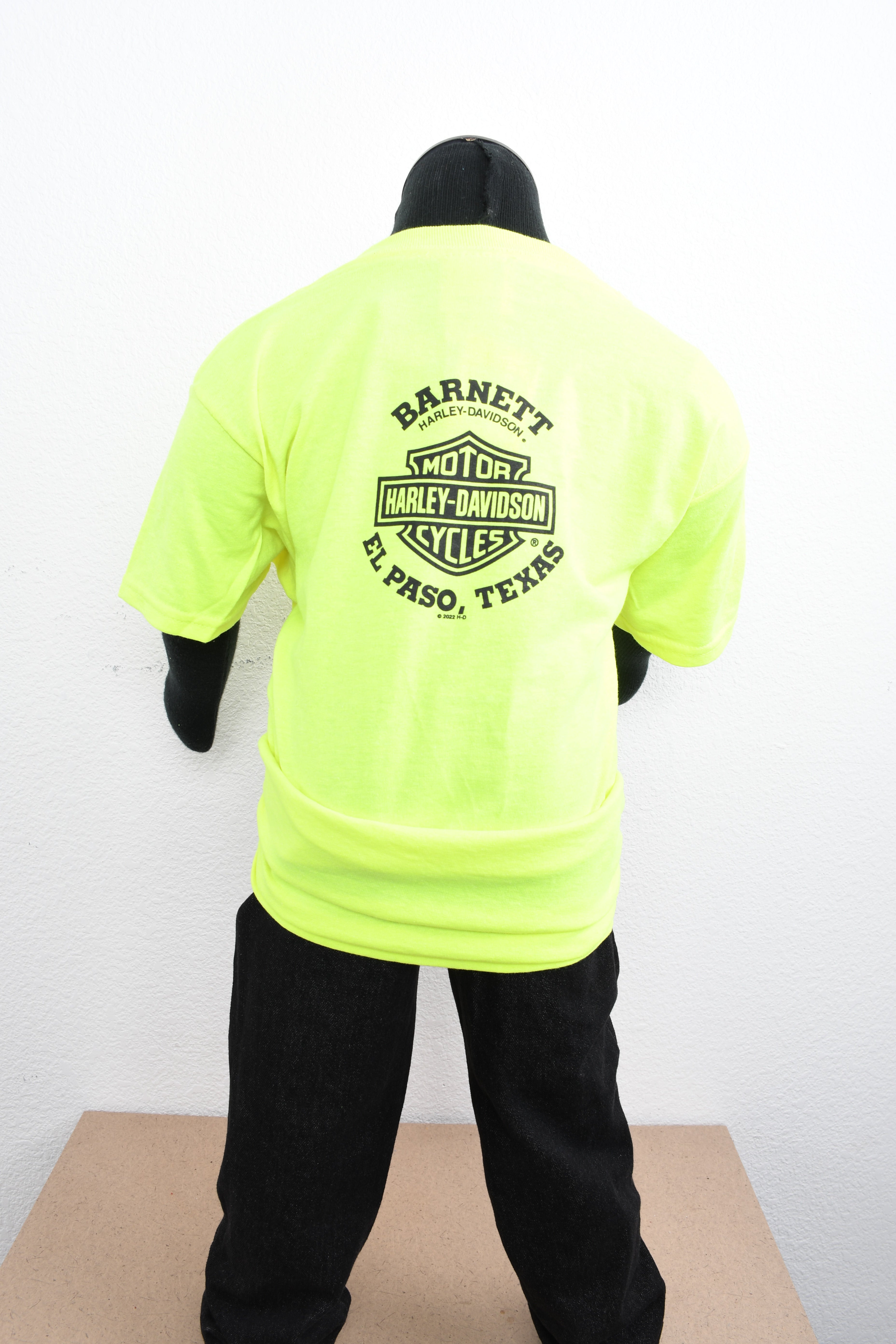 Licensed Product Boys Youth Play Hard Winged Skull Safety Green Short Sleeve T-Shirt