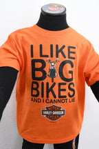 Licensed Product Boys Toddler I Like Big Bikes Orange Short Sleeve T-Shirt