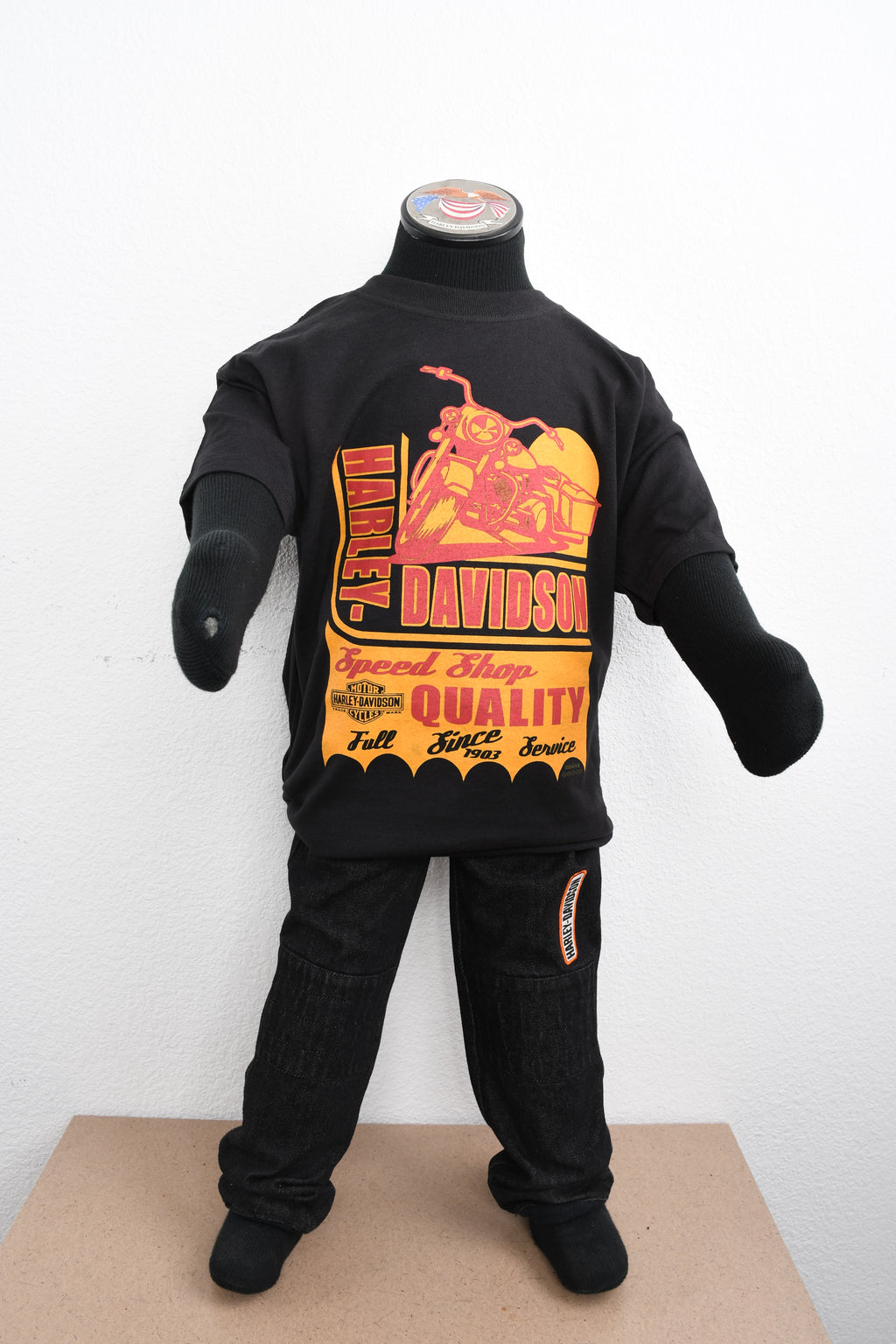 Licensed Product Boys Youth Speed Shop Motorcycle Black Short Sleeve T-Shirt