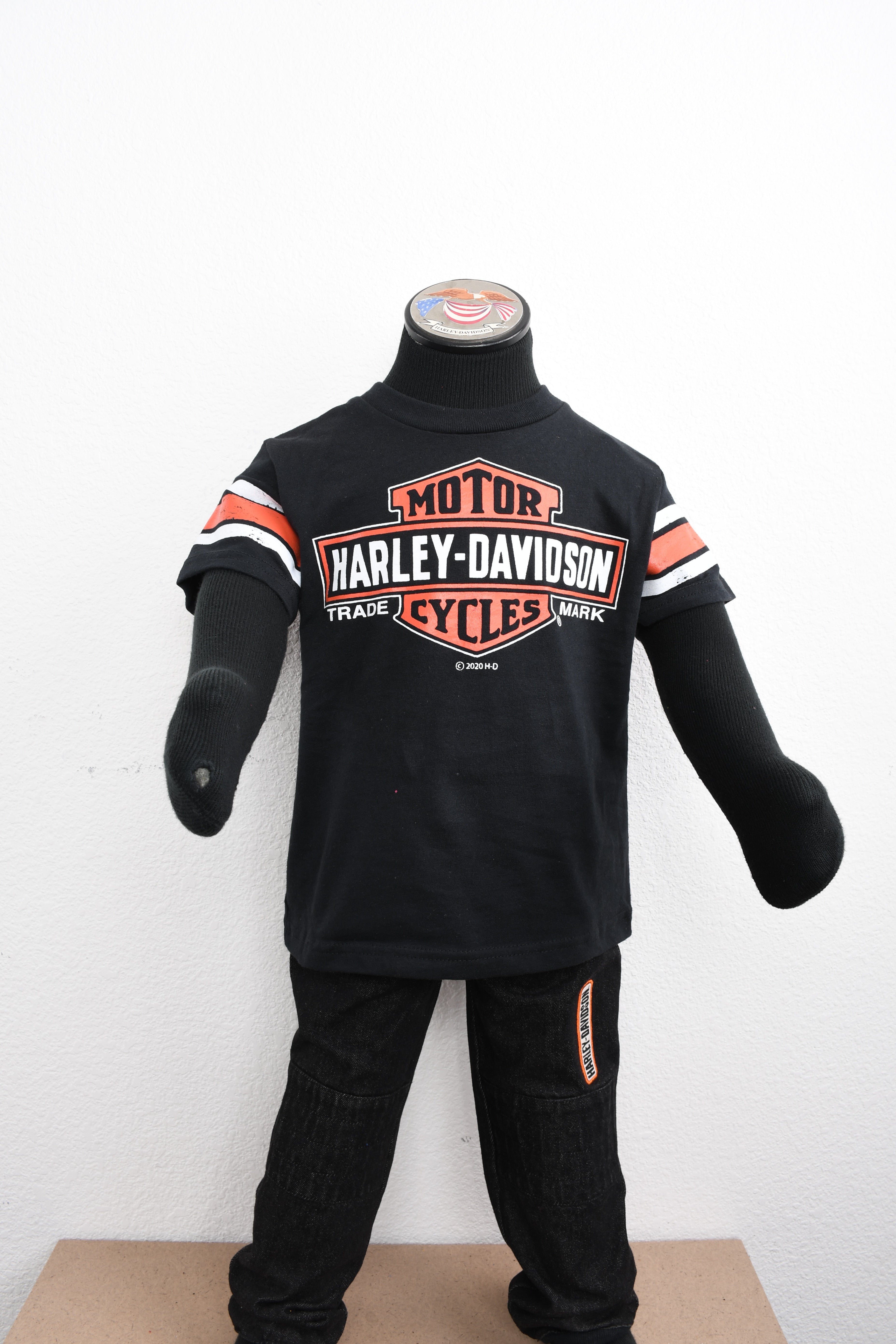 Licensed Product Boys Toddler Striped Interlock Black Short Sleeve T-Shirt