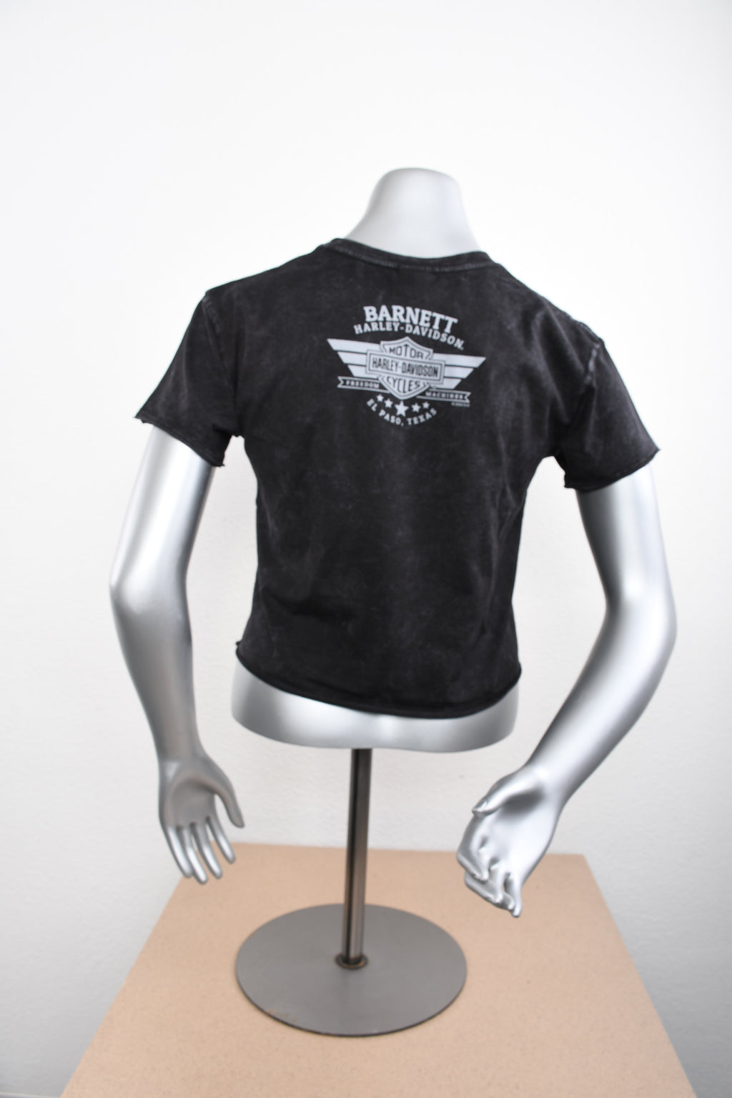 Licensed Product Womens Rockin Storm Motorcycle Crop Black Short Sleeve T-Shirt