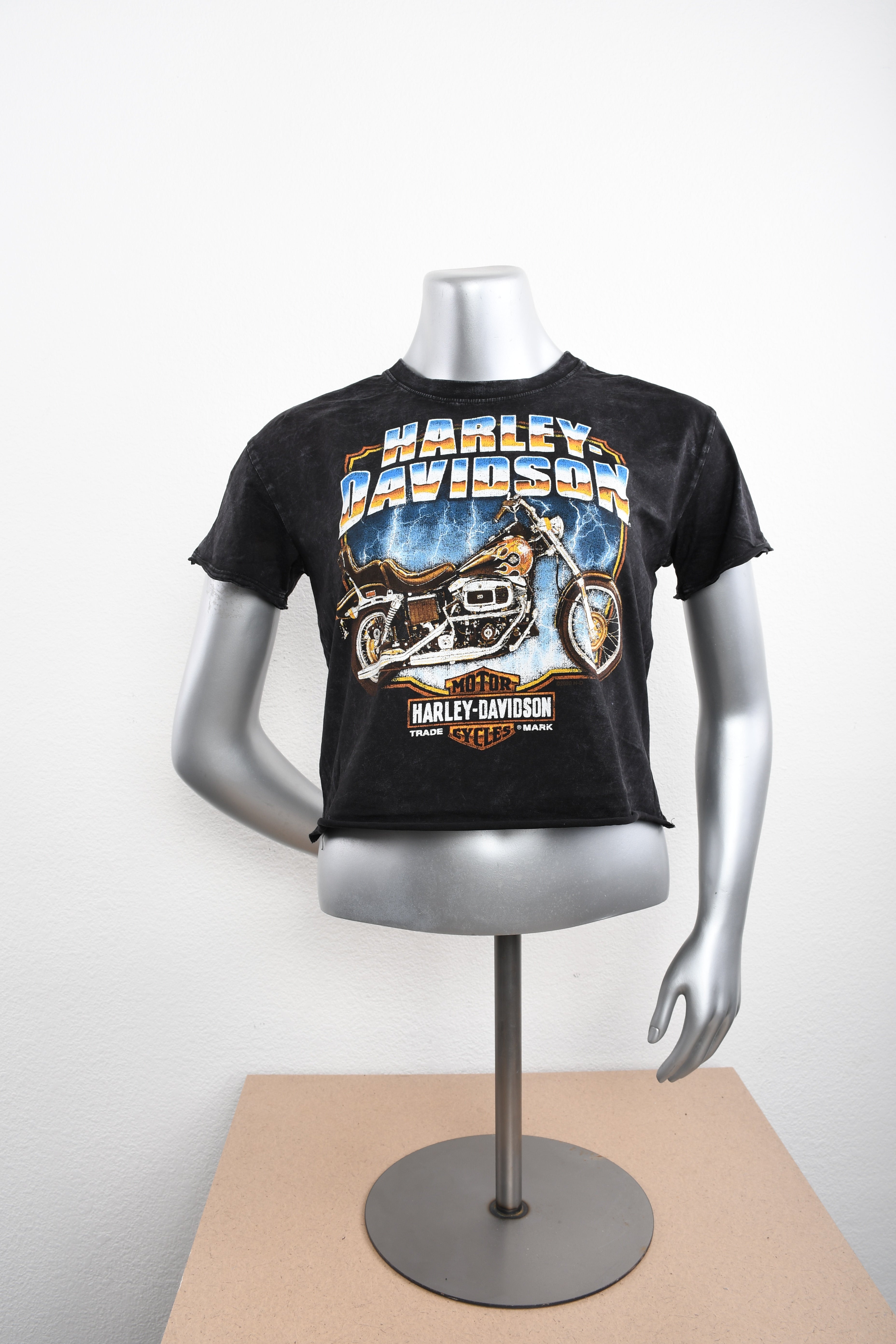 Licensed Product Womens Rockin Storm Motorcycle Crop Black Short Sleeve T-Shirt Main image