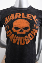 Licensed Product Womens Willie Grunge Mineral Wash Black Short Sleeve T-Shirt