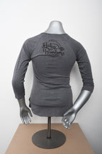 Licensed Product Women's Biker Love Foil Mesh Charcoal 3/4 Sleeve T-Shirt