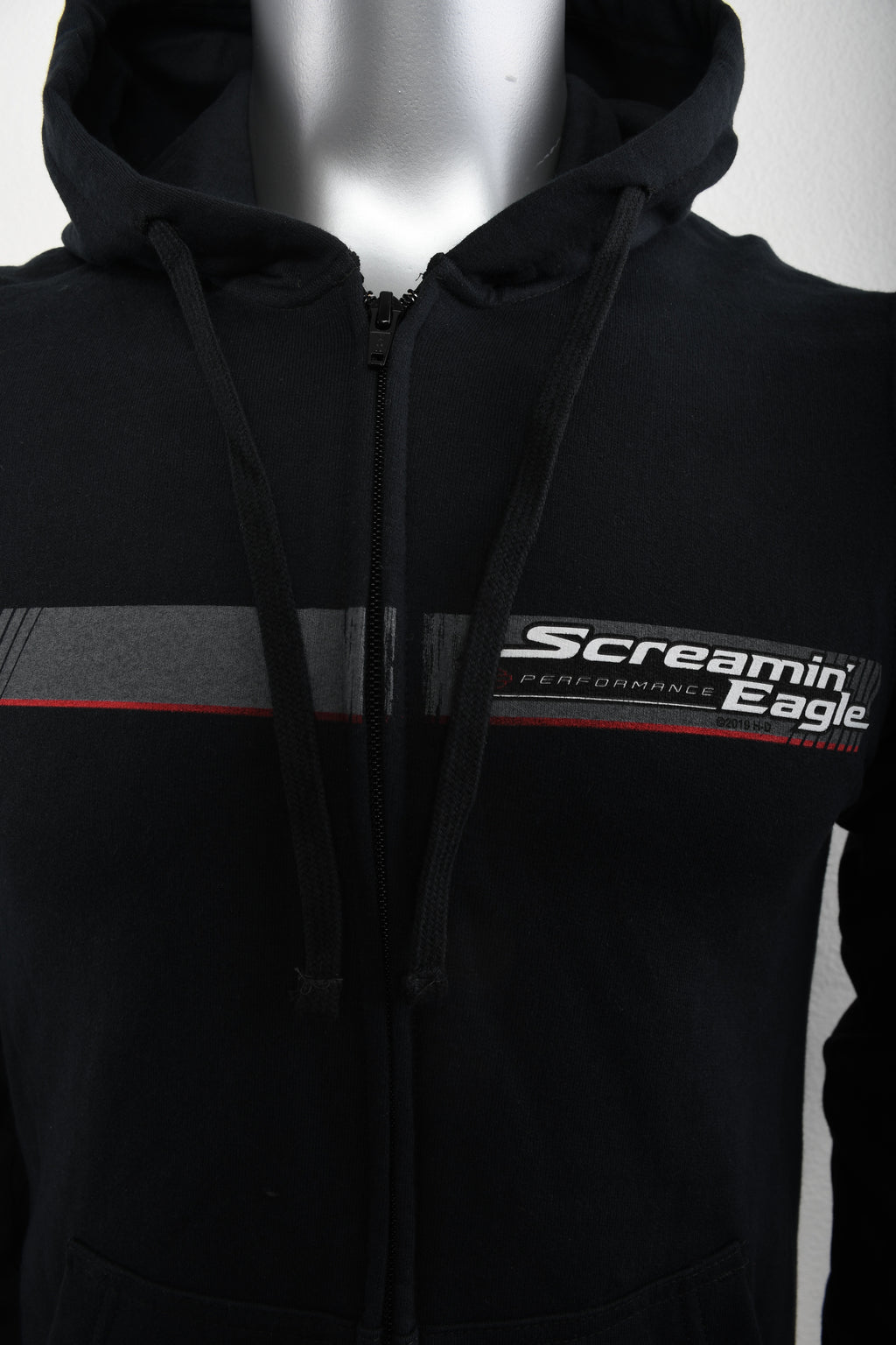 Licensed Product Mens Screamin Eagle Full Zip Black Long Sleeve Hoodie