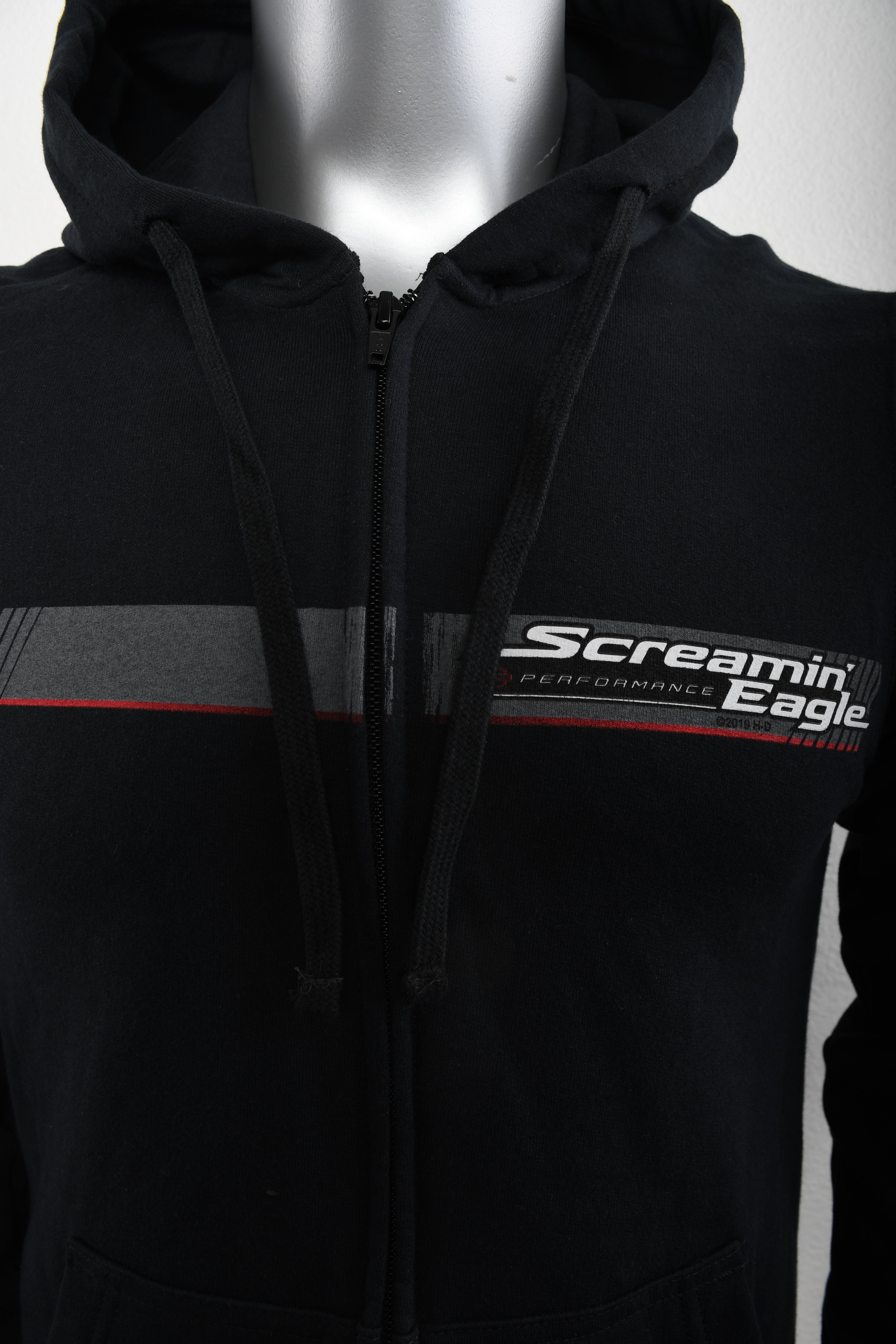 Licensed Product Mens Screamin Eagle Full Zip Black Long Sleeve Hoodie