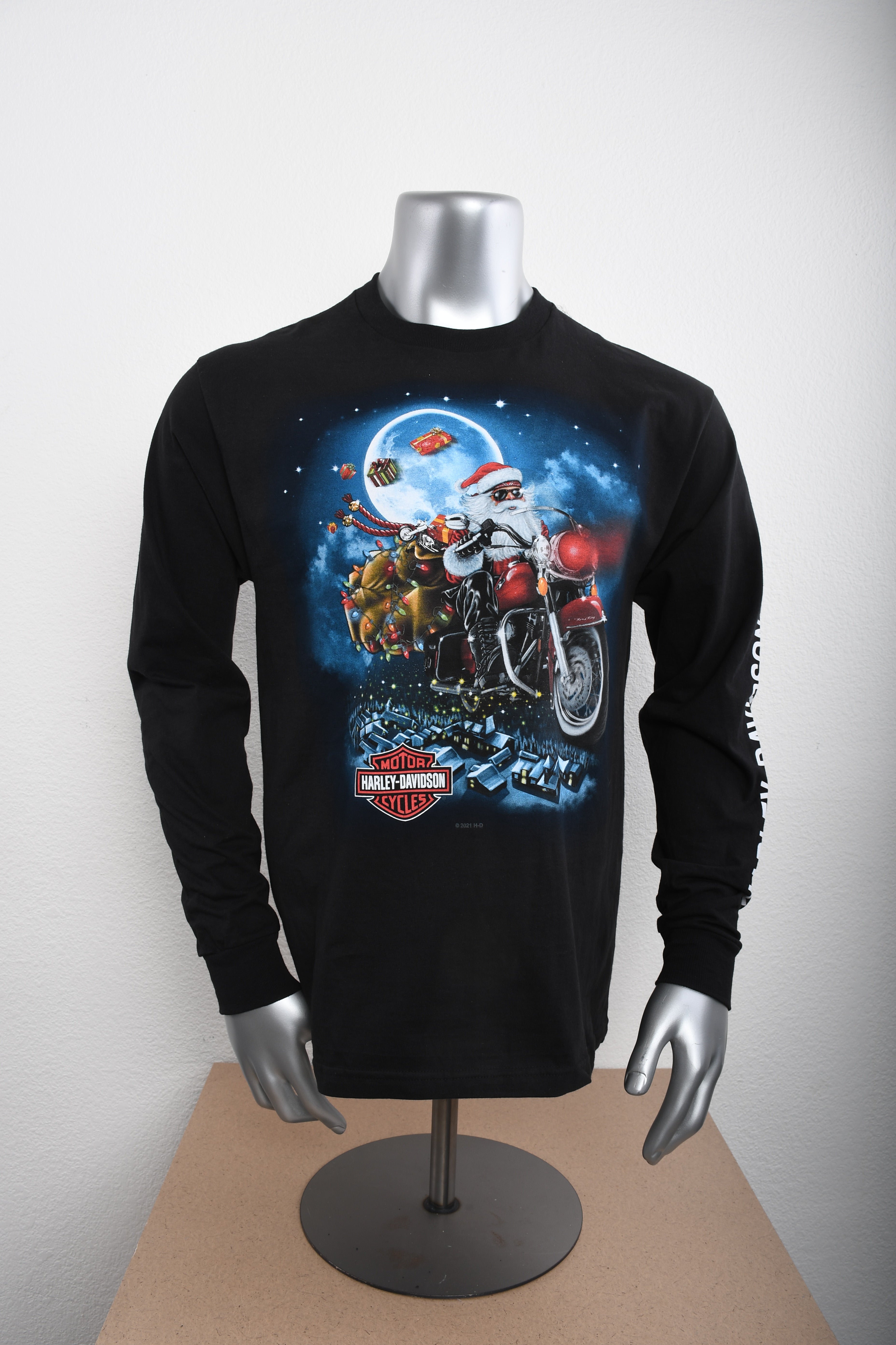 Licensed Product Mens Santa Ride Black Long Sleeve T-Shirt Main image