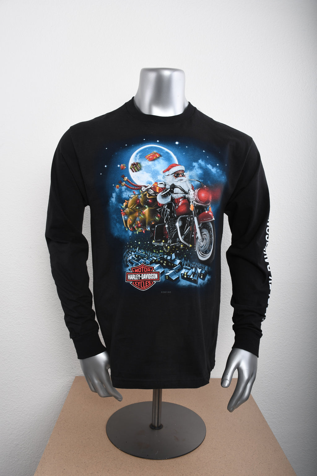 Licensed Product Mens Santa Ride Black Long Sleeve T-Shirt