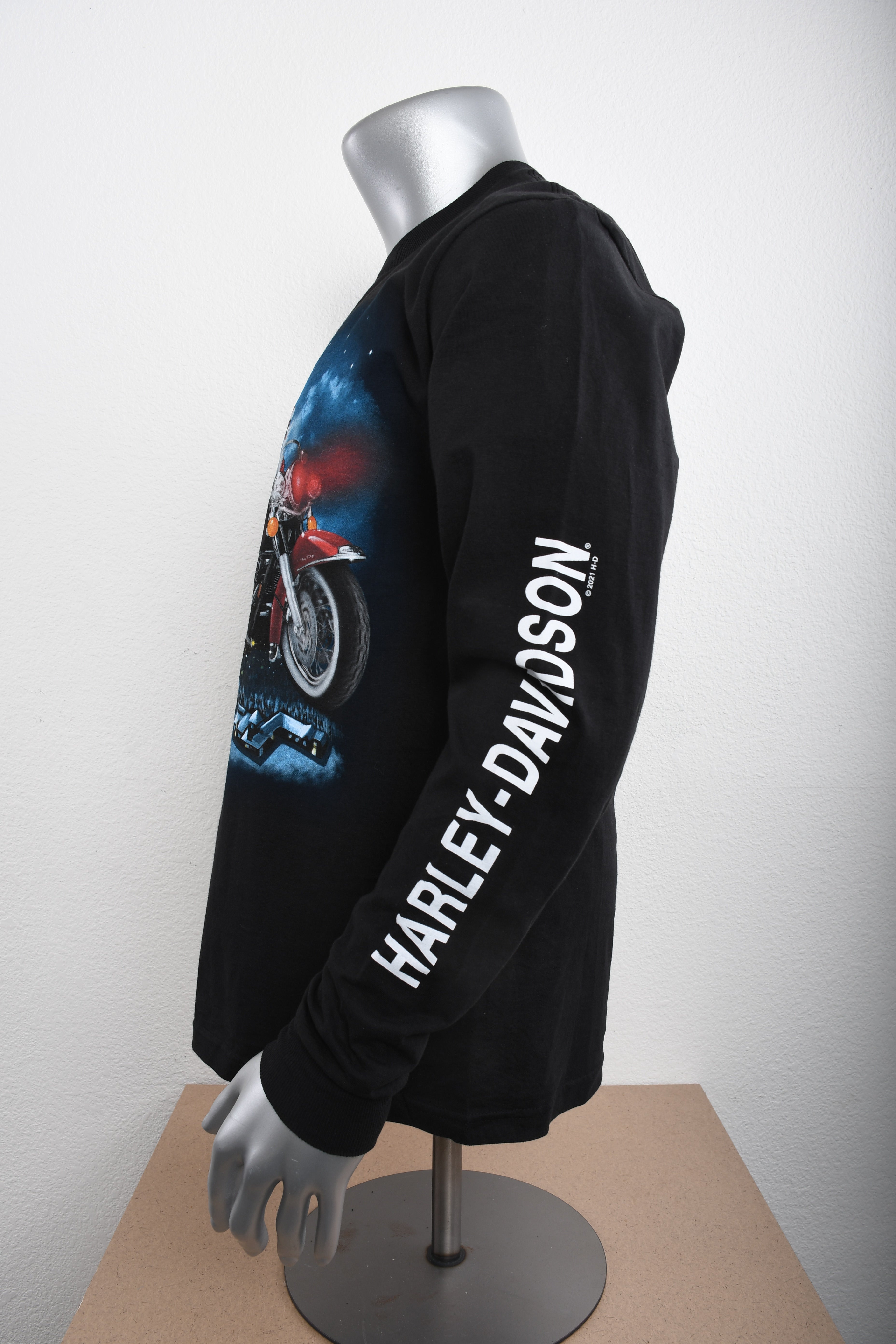 Licensed Product Mens Santa Ride Black Long Sleeve T-Shirt