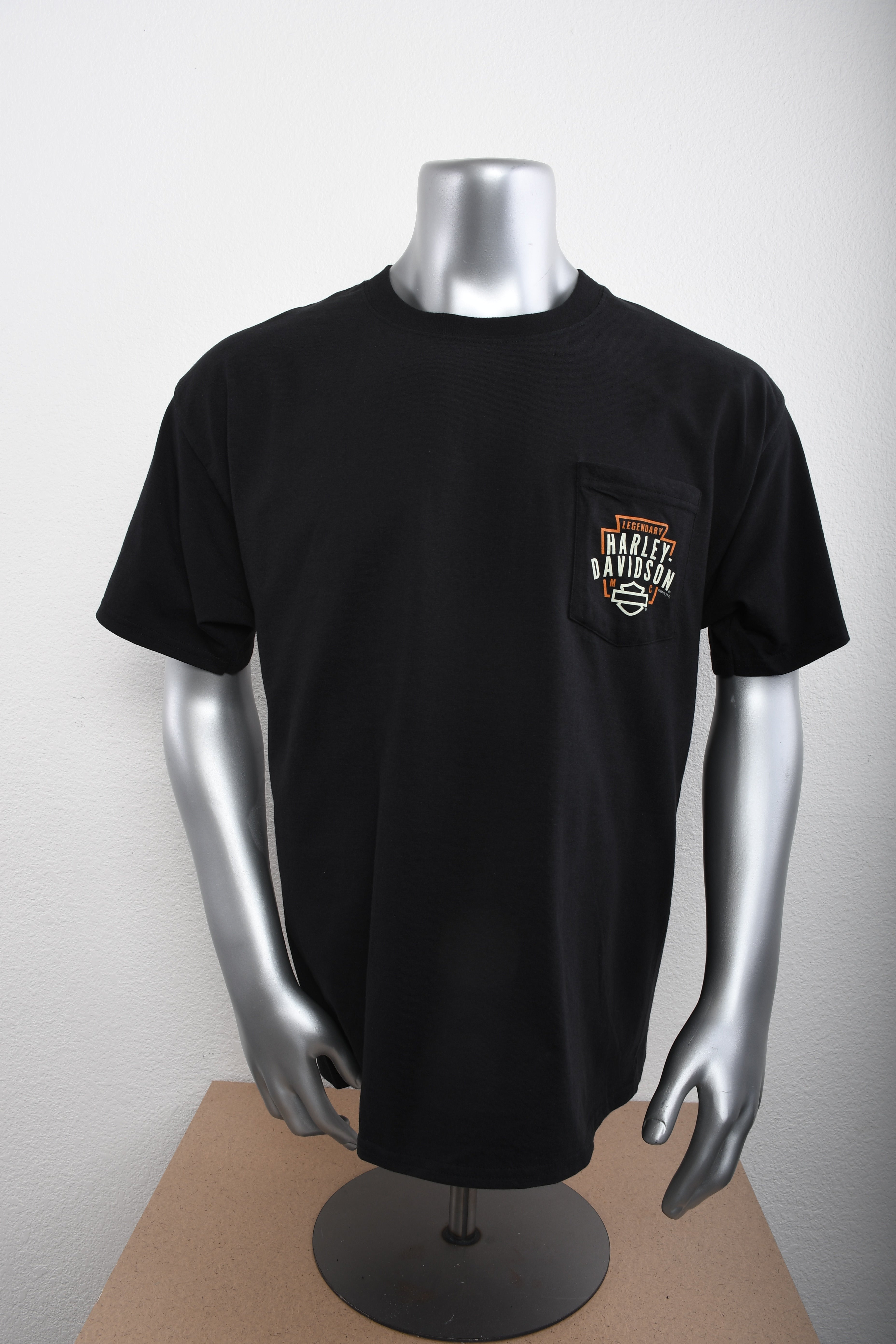Licensed Product Mens Panel Pocket Black Short Sleeve T-Shirt