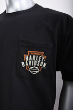 Licensed Product Mens Panel Pocket Black Short Sleeve T-Shirt