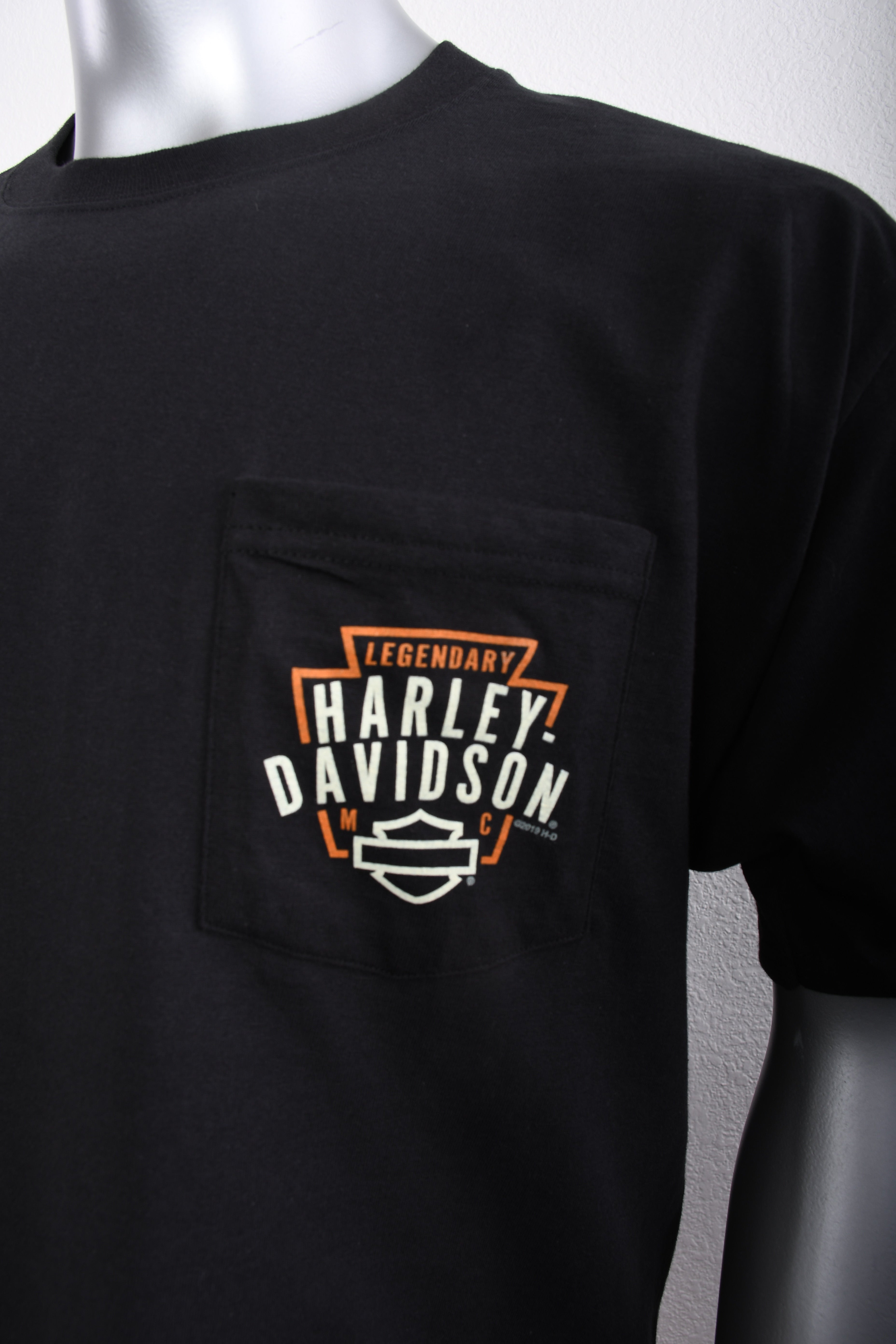 Licensed Product Mens Panel Pocket Black Short Sleeve T-Shirt