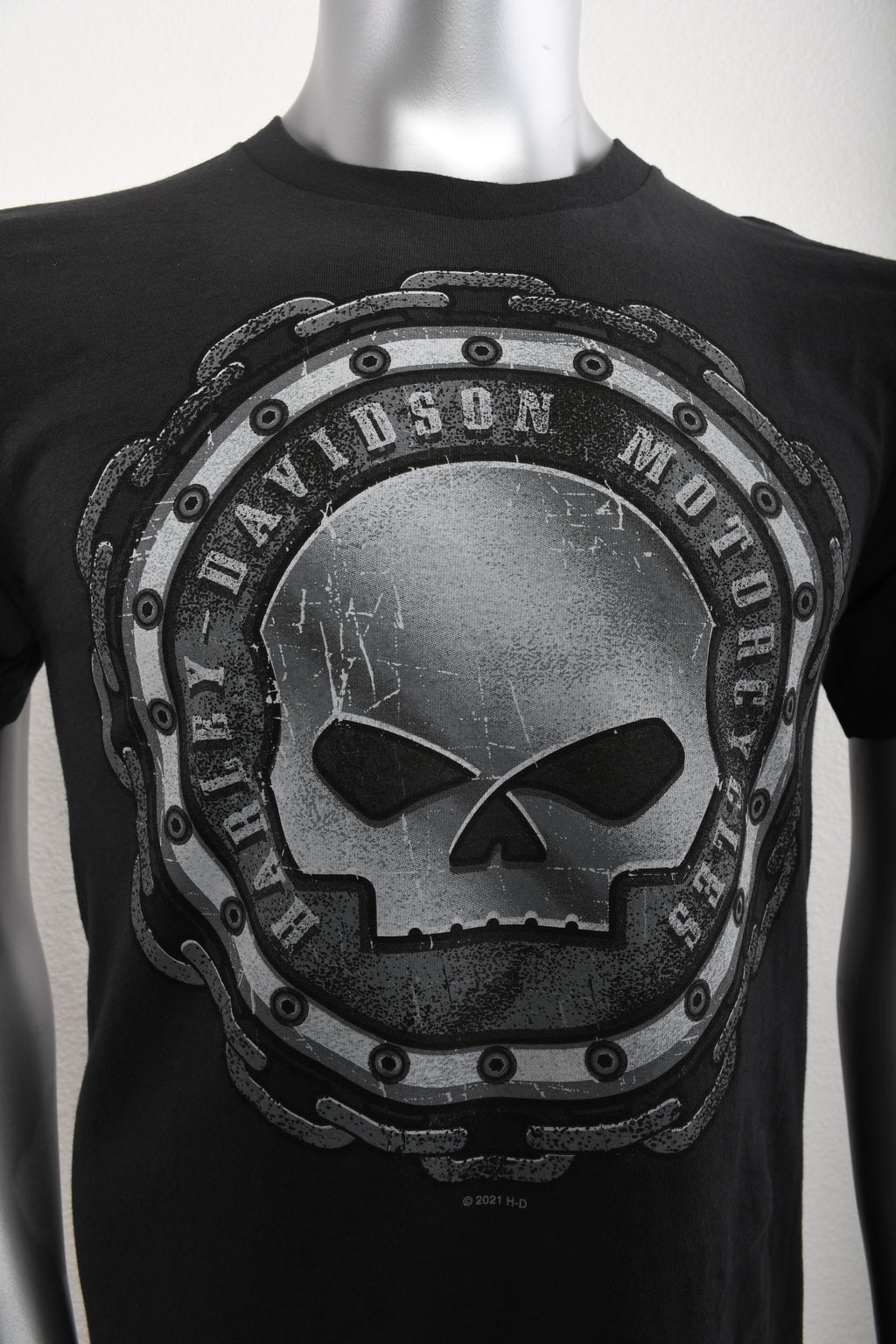 Licensed Product Mens Trashed Willie G Skull Charcoal Short Sleeve T-Shirt