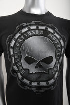 Licensed Product Mens Trashed Willie G Skull Charcoal Short Sleeve T-Shirt