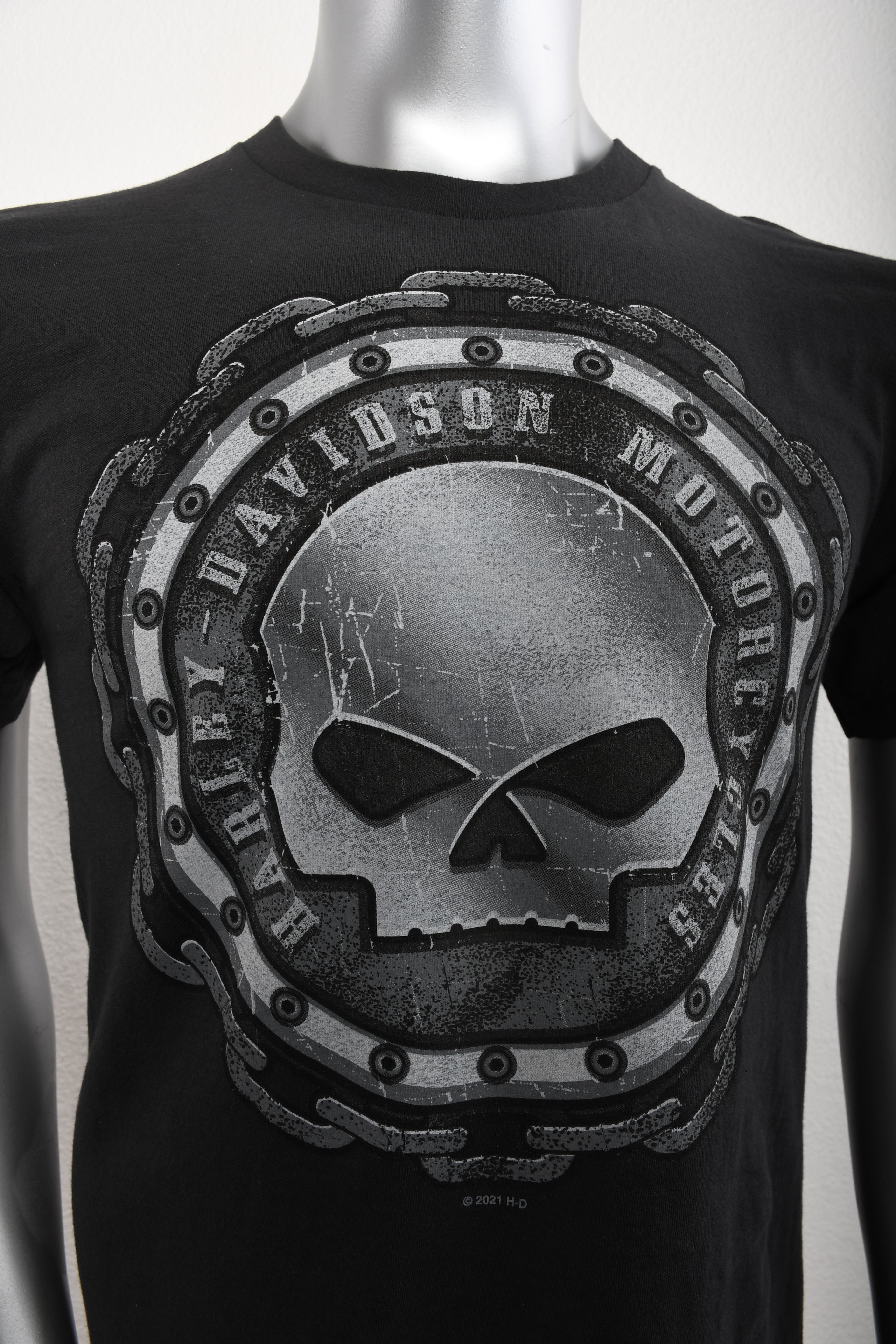 Licensed Product Mens Trashed Willie G Skull Charcoal Short Sleeve T-Shirt