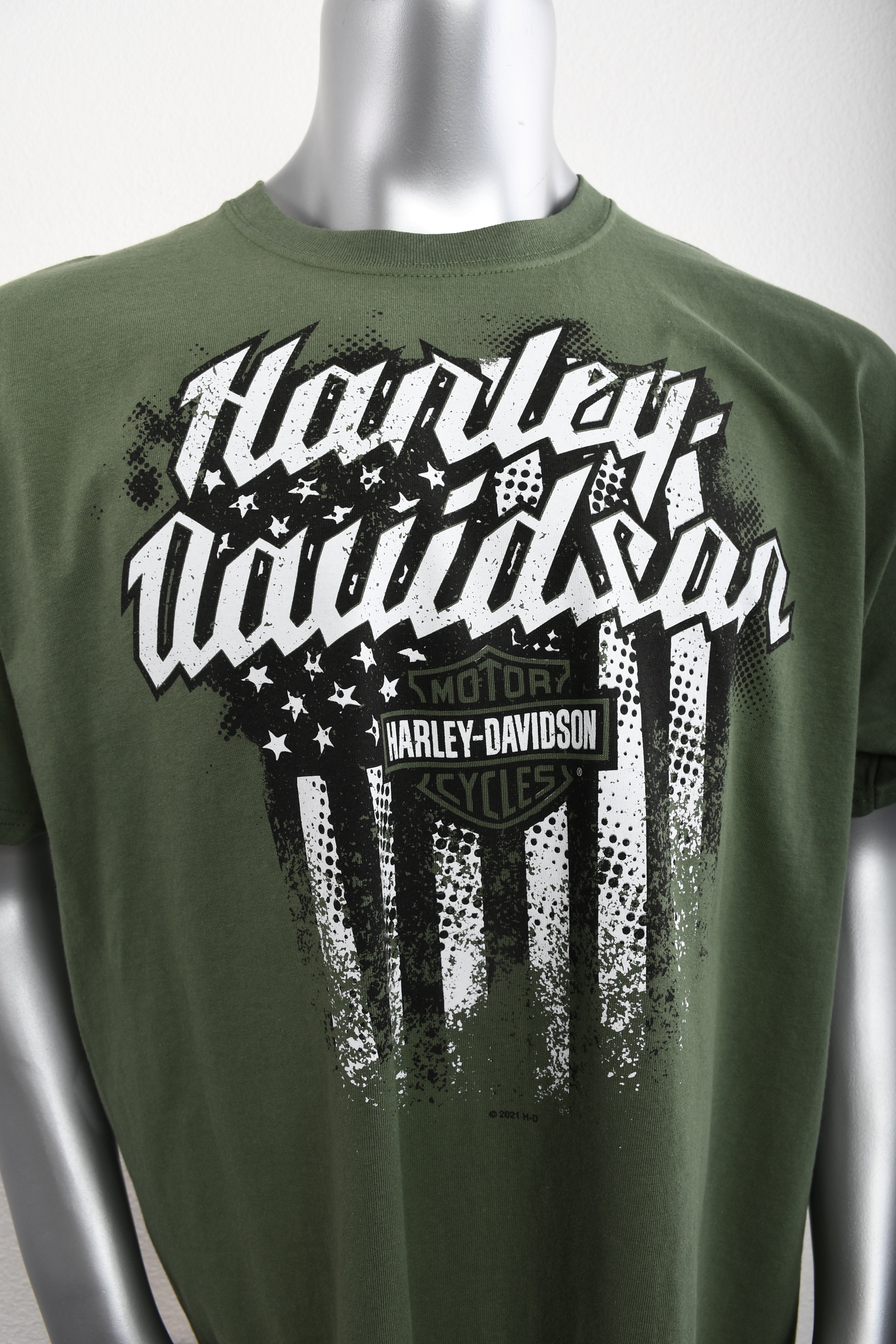 Licensed Product Mens Grunge Pat II Flag Green Short Sleeve T-Shirt