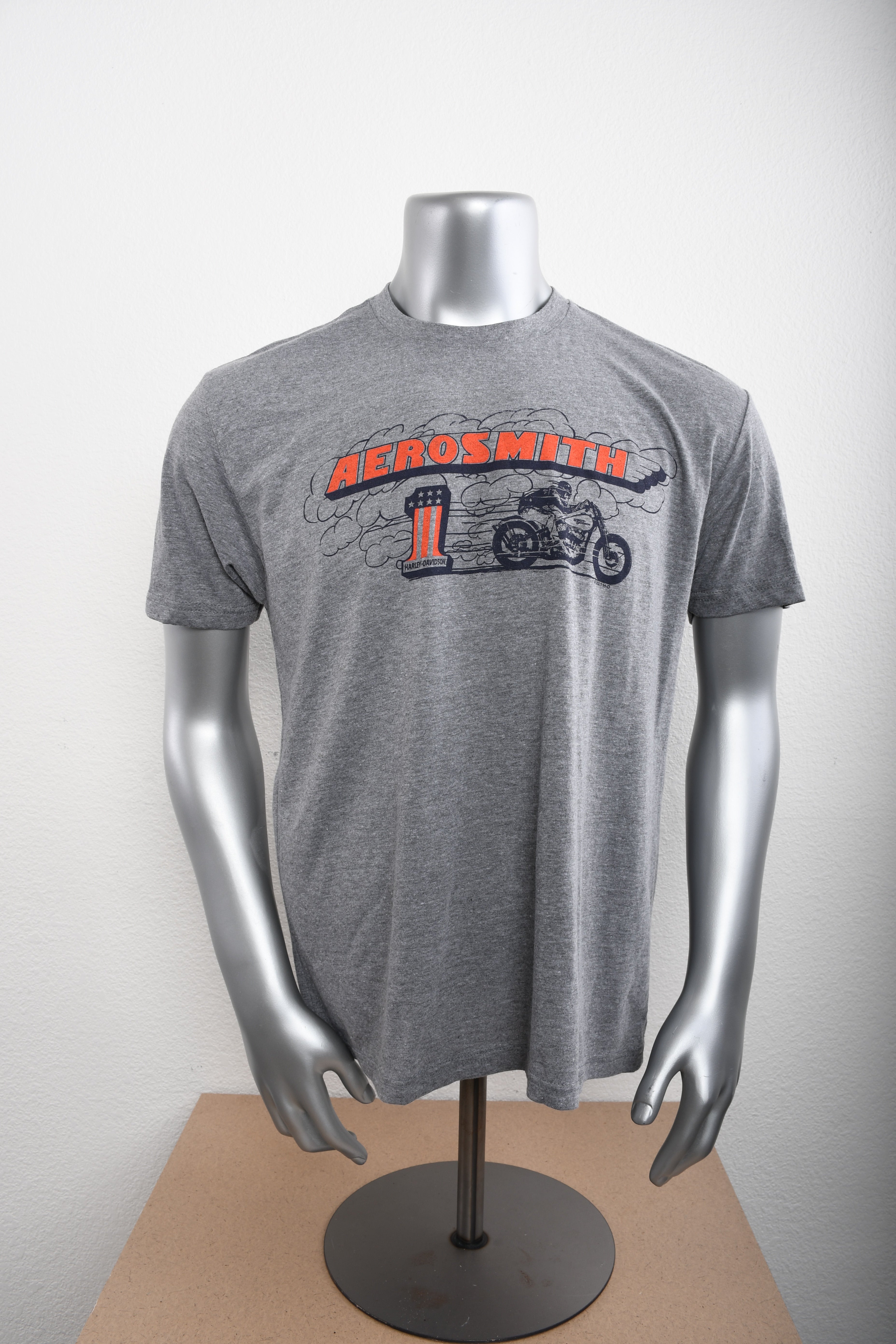 Licensed Product Mens Aerosmith Burnout #1 Grey Short Sleeve T-Shirt
