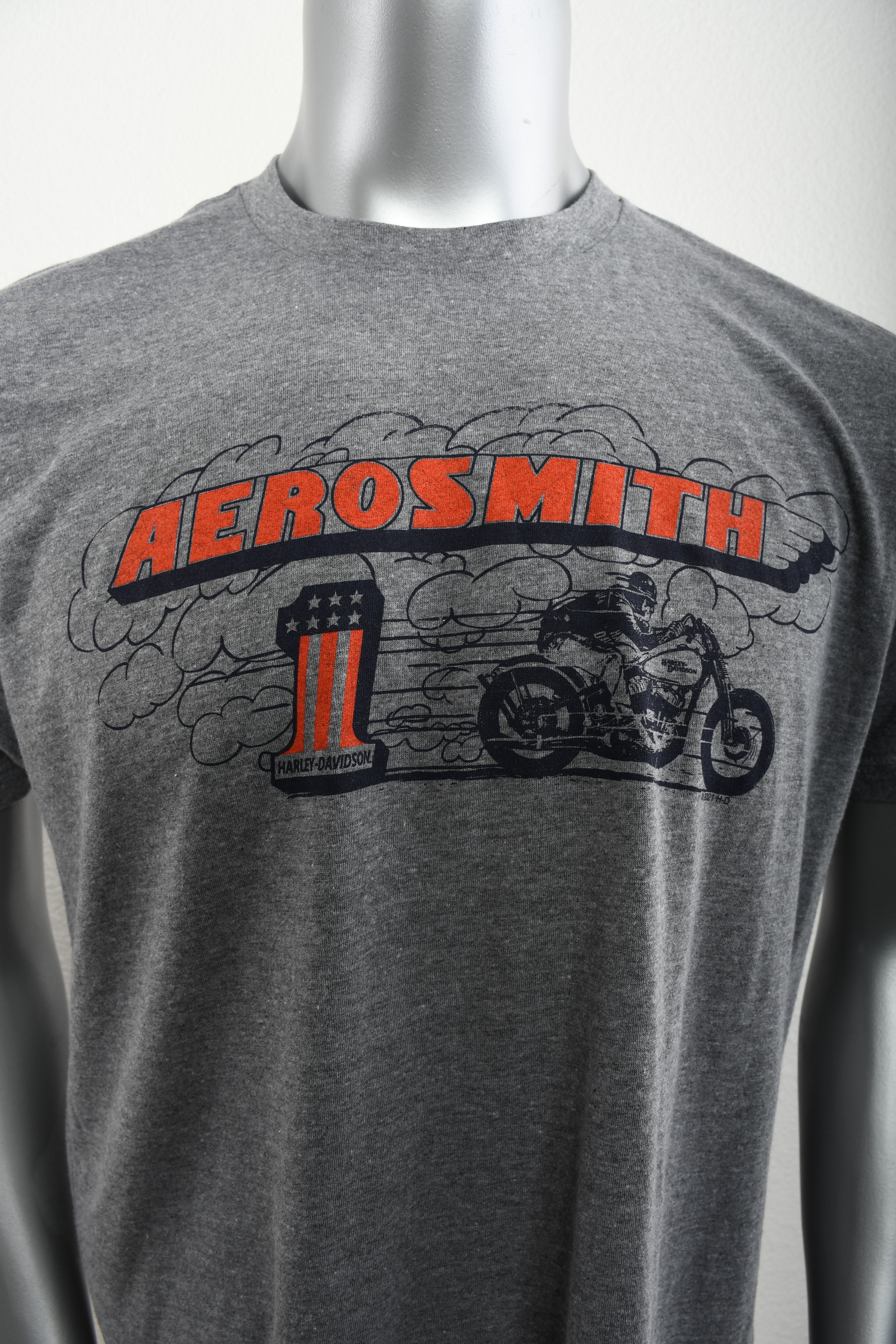 Licensed Product Mens Aerosmith Burnout #1 Grey Short Sleeve T-Shirt Secondary image