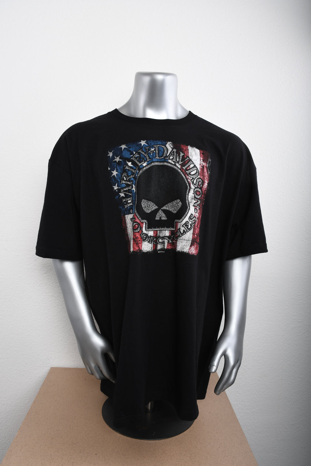 Licensed Product Mens Patriotic Willie G Skull Black Short Sleeve T-Shirt