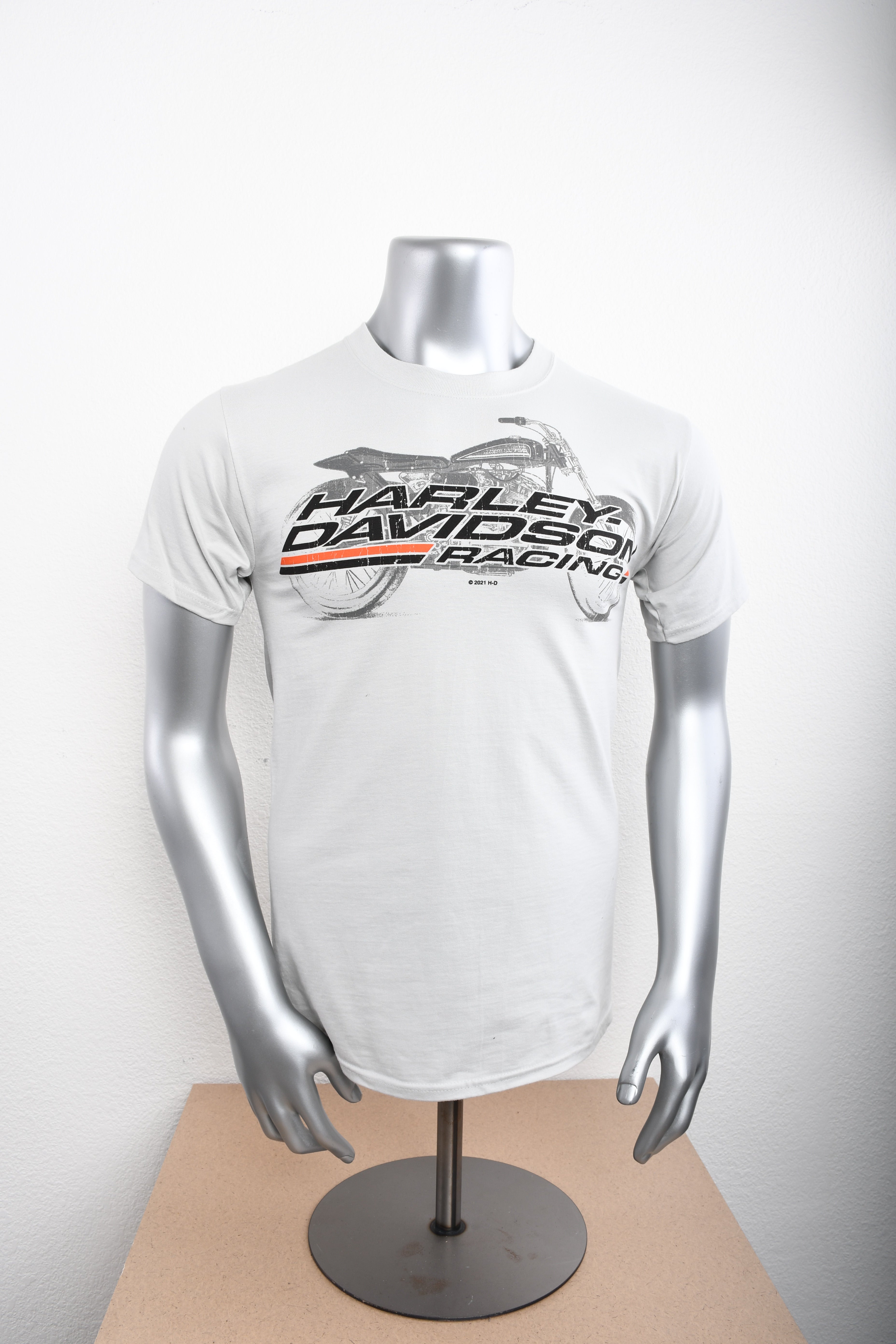 Licensed Product Mens Race Shadow Bike Grey Short Sleeve T-Shirt