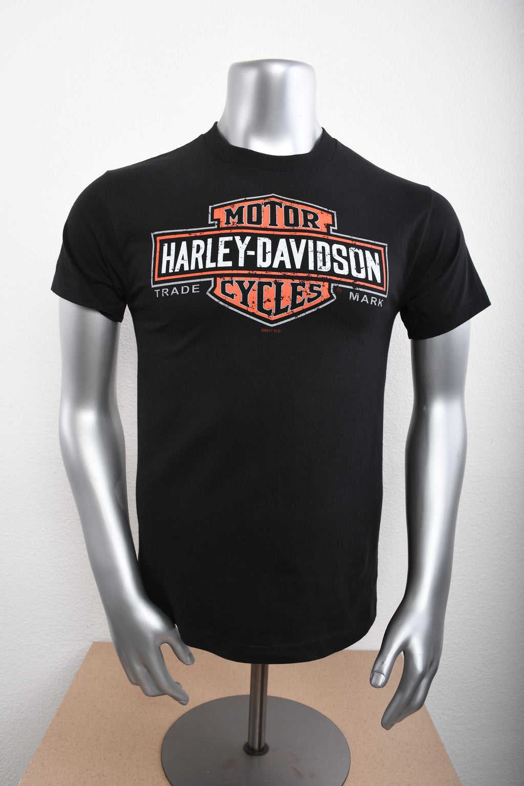 Licensed Product Mens Long Logo Orange Black Short Sleeve T-Shirt